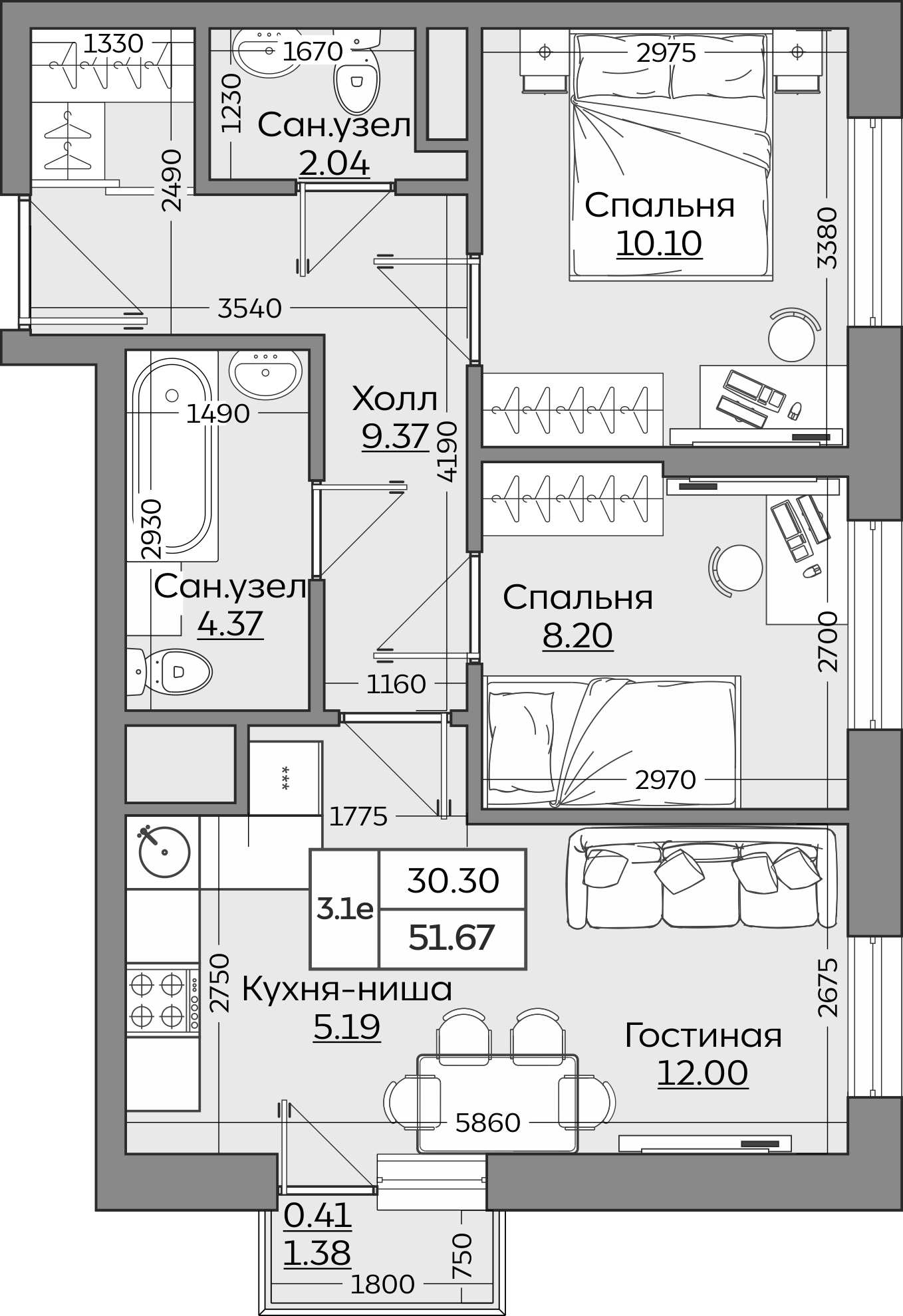 Планировка квартиры — новостройки Казани