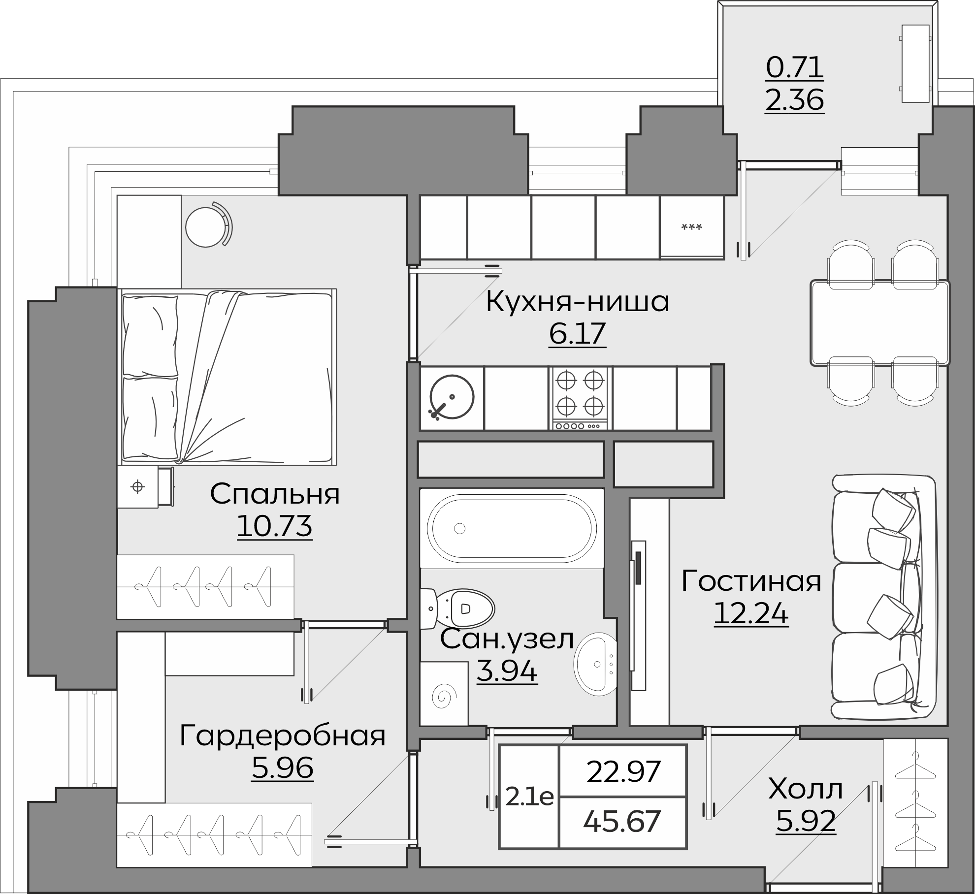 Планировка квартиры — новостройки Казани