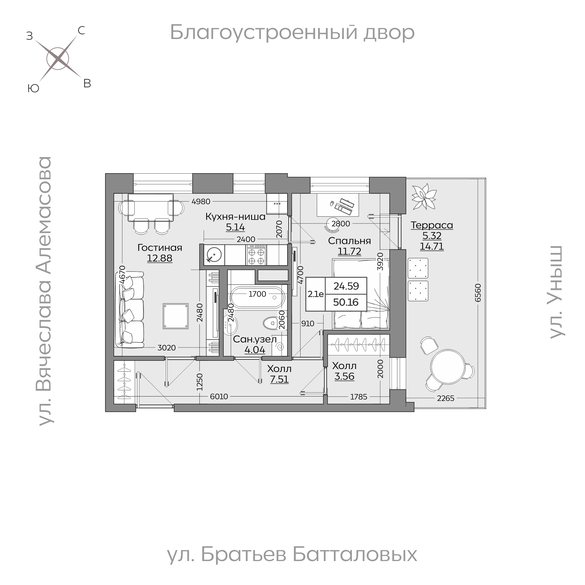 Планировка с размерами — квартиры в новостройках Казани