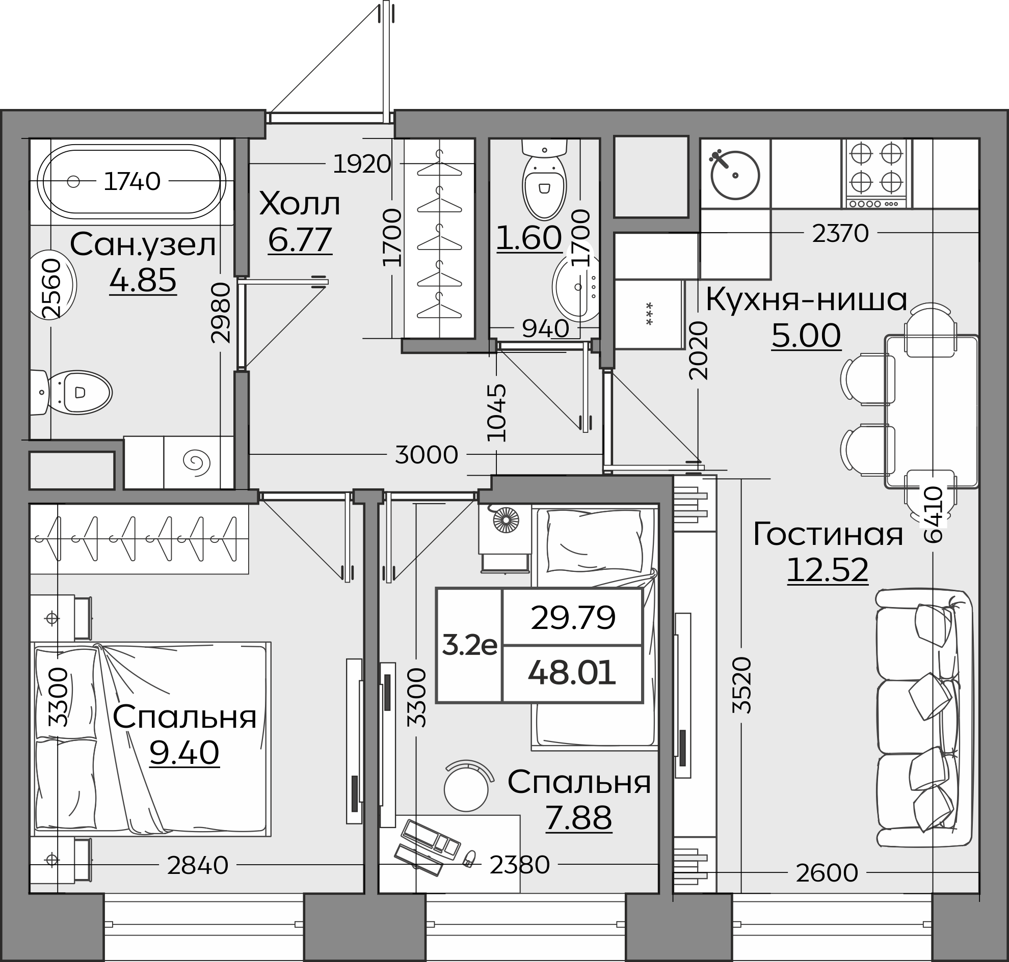 Планировка квартиры — новостройки Казани