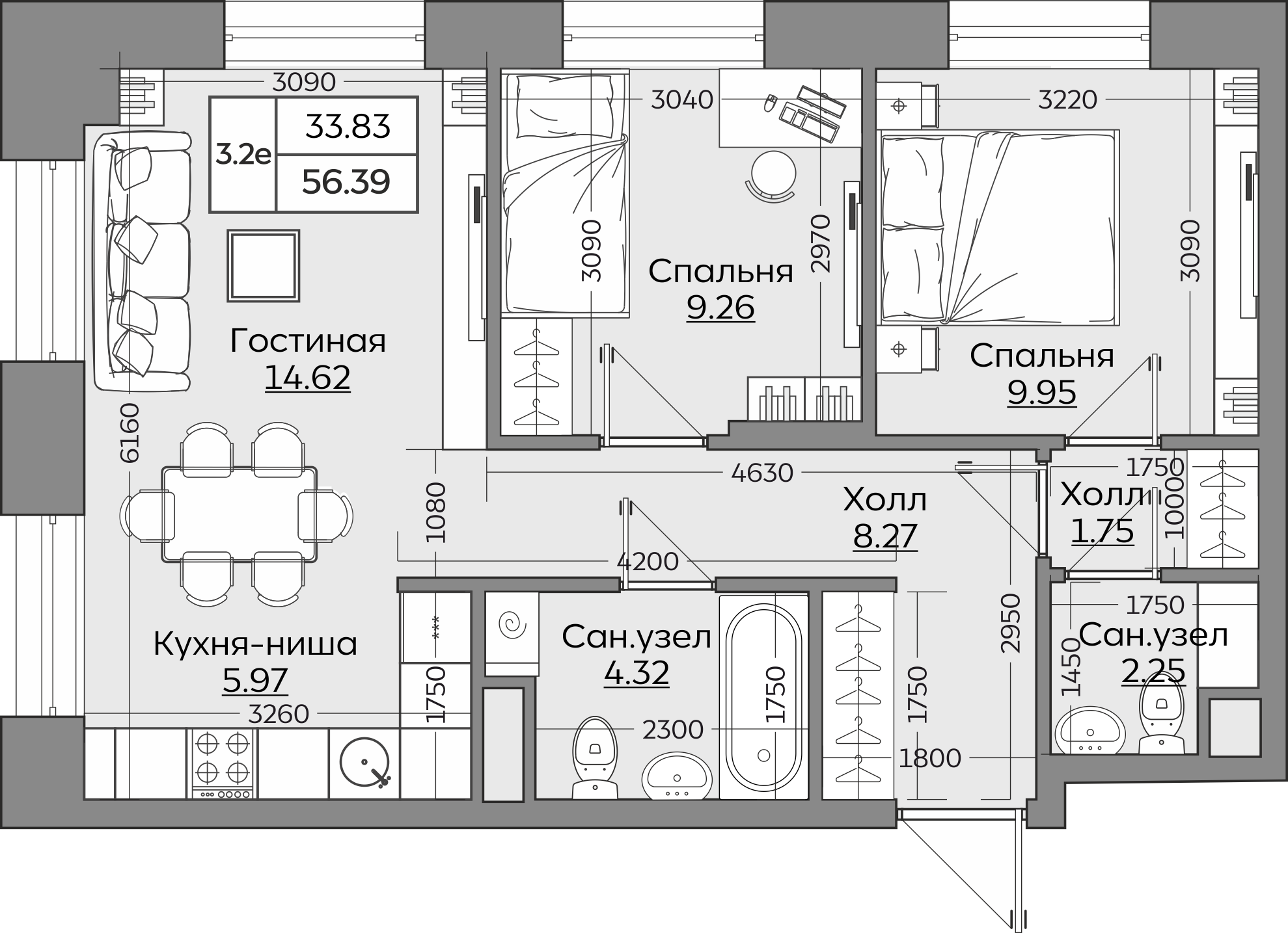 Планировка квартиры — новостройки Казани