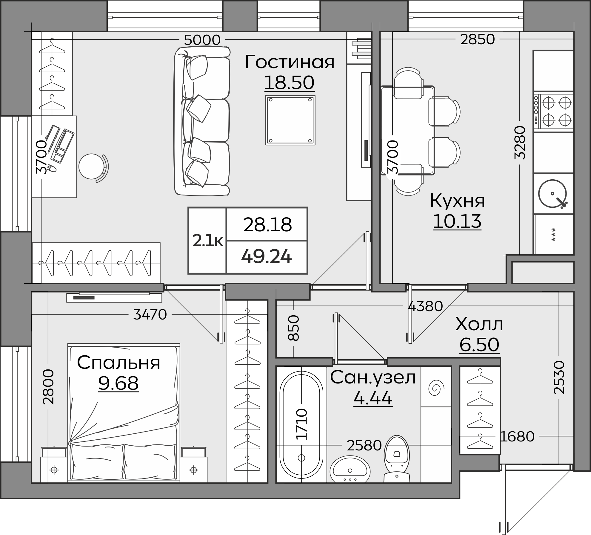 Планировка квартиры — новостройки Казани