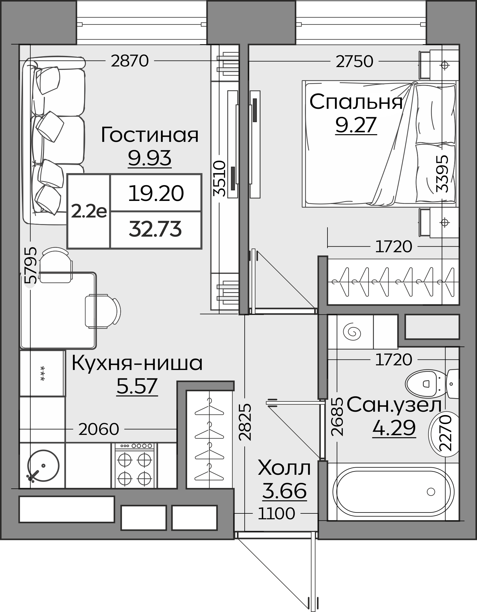 Планировка квартиры — новостройки Казани