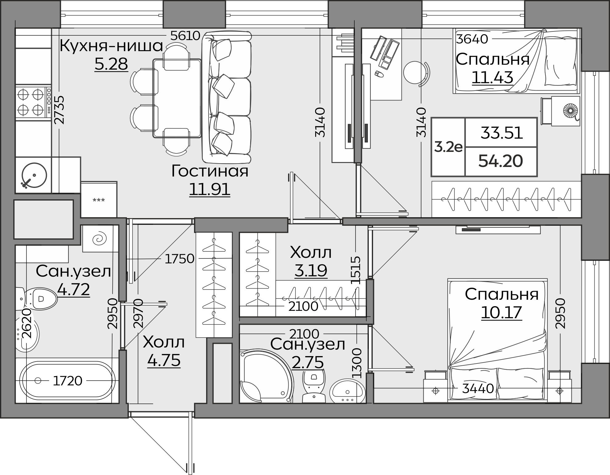 Планировка квартиры — новостройки Казани