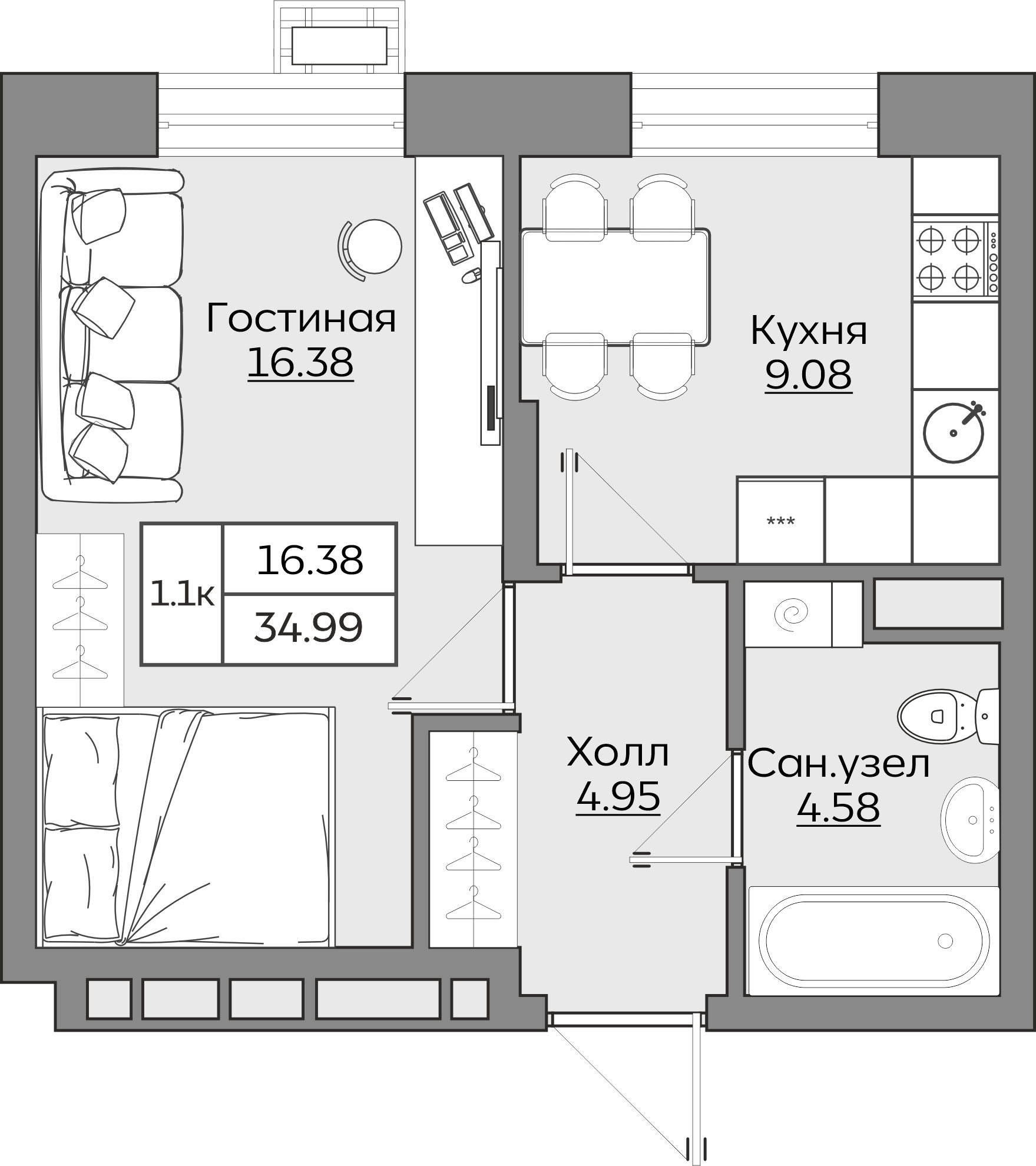 Планировка квартиры — новостройки Казани