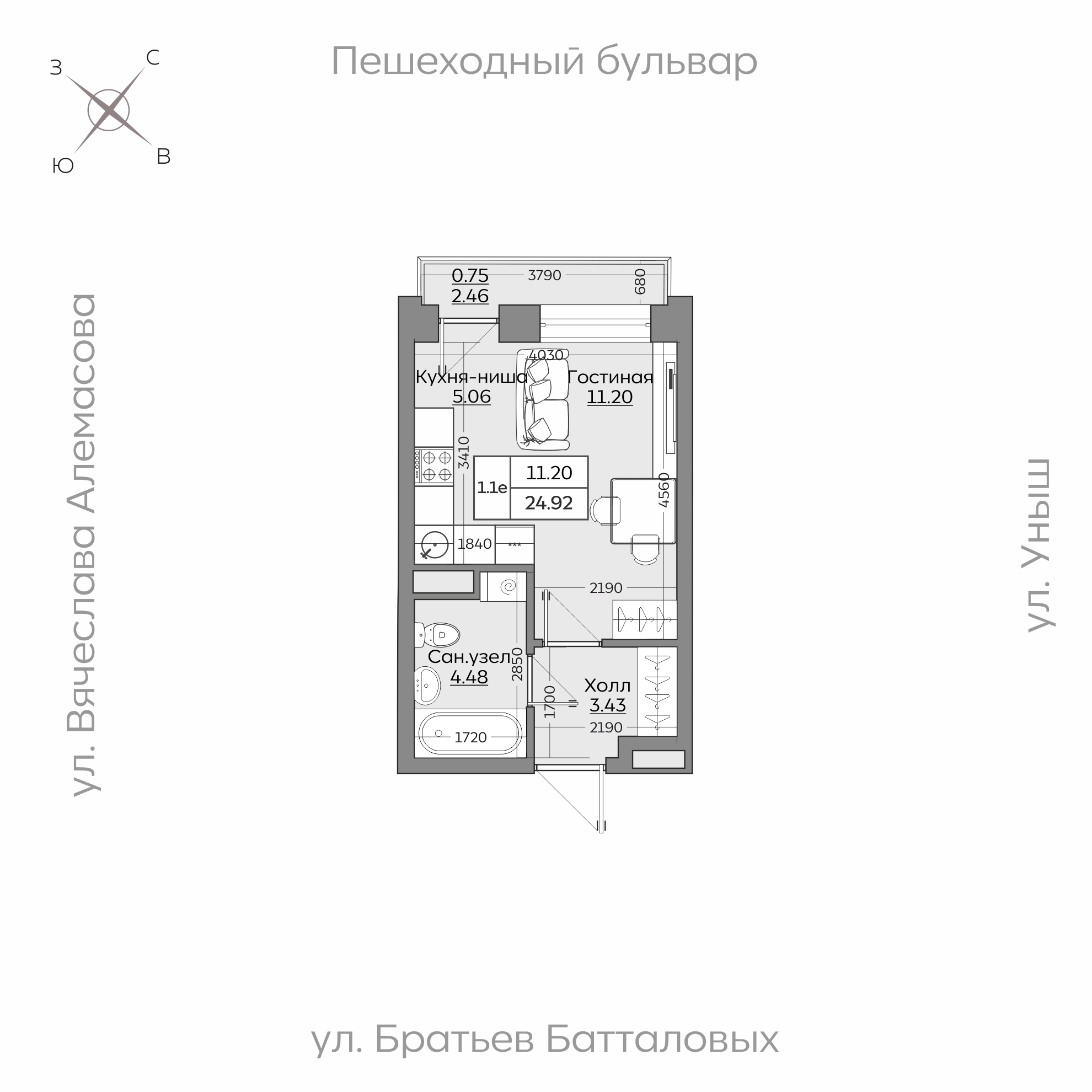 Планировка с размерами — квартиры в новостройках Казани