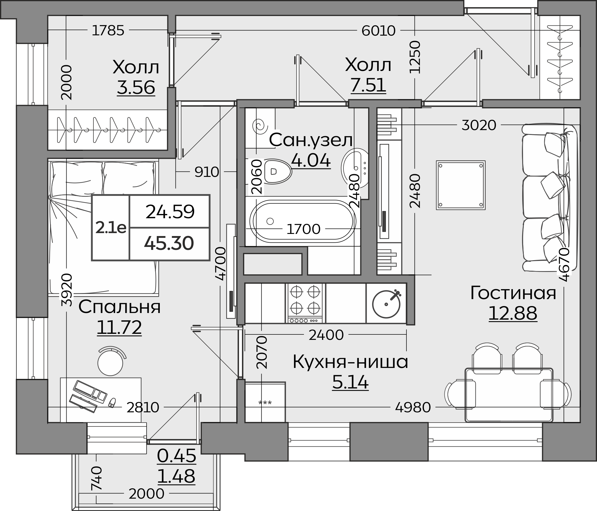 Планировка квартиры — новостройки Казани