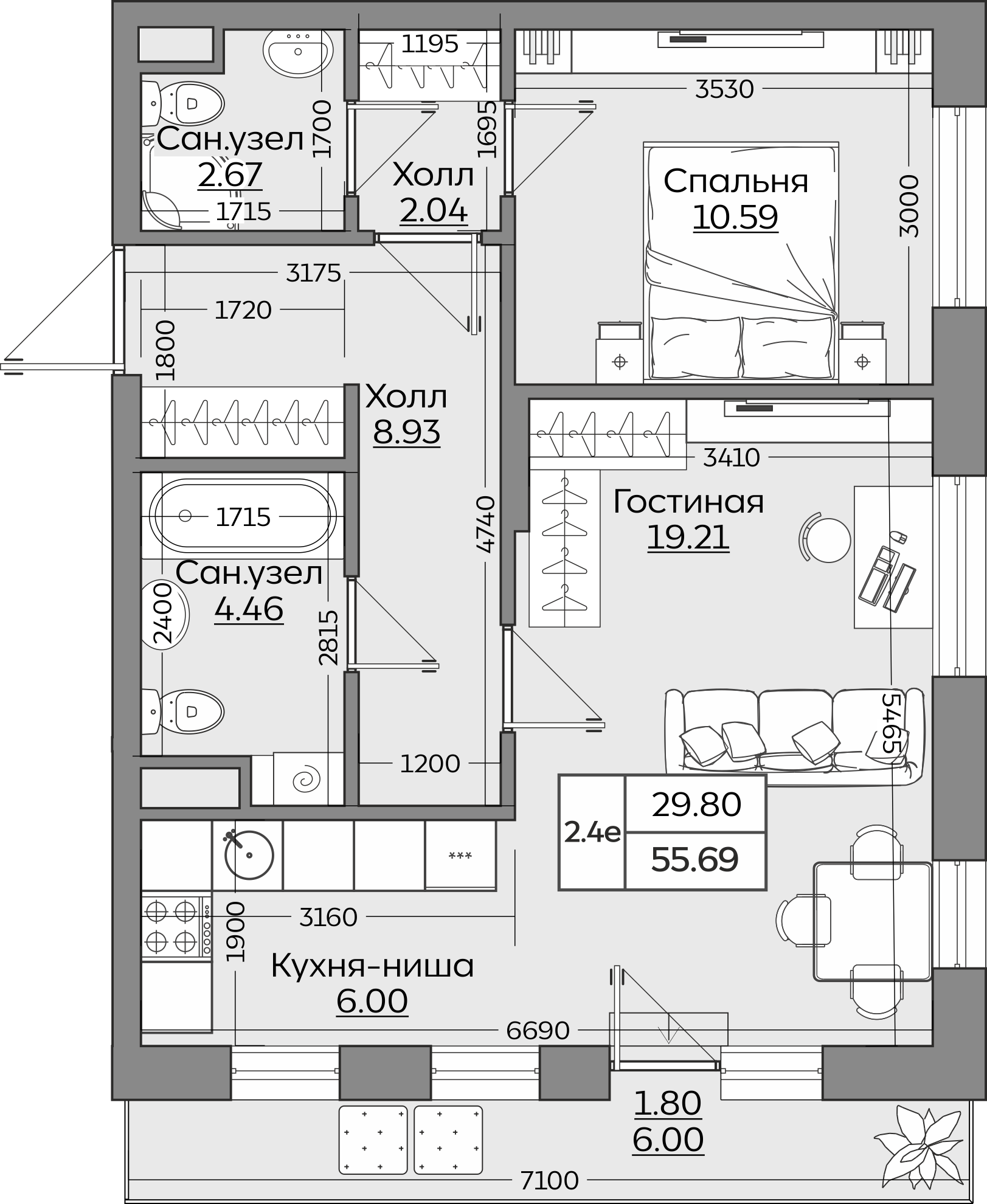 Планировка квартиры — новостройки Казани