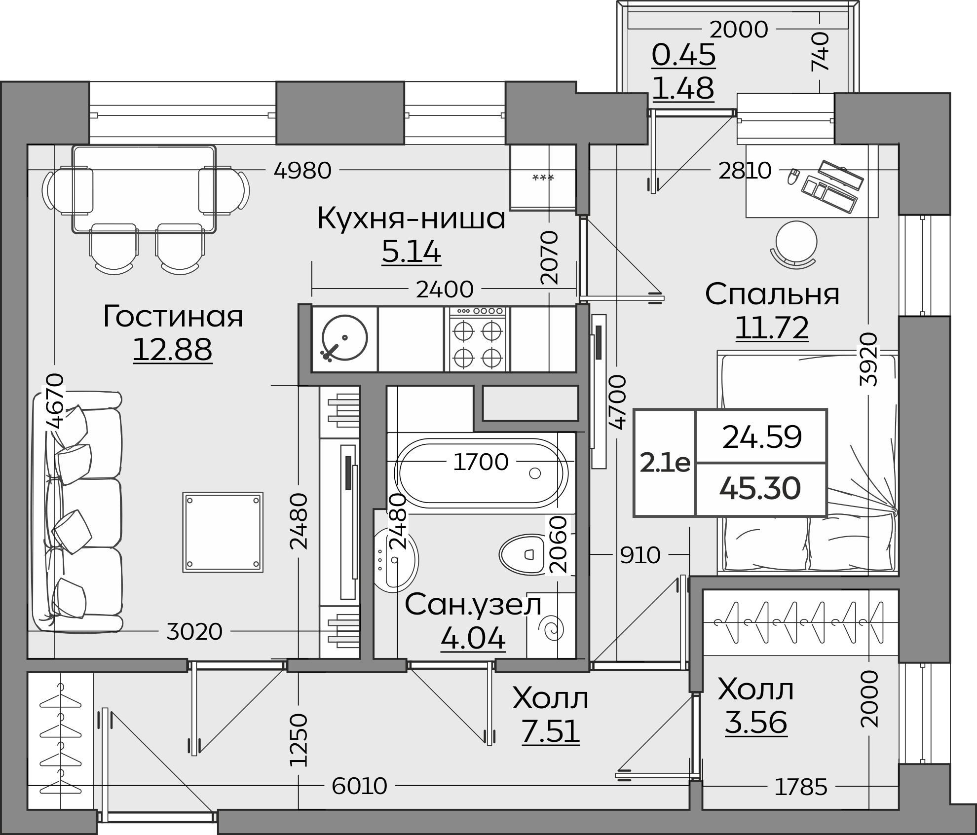 Планировка квартиры — новостройки Казани