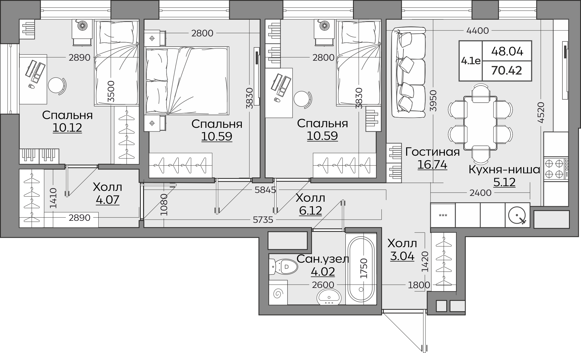 Планировка квартиры — новостройки Казани