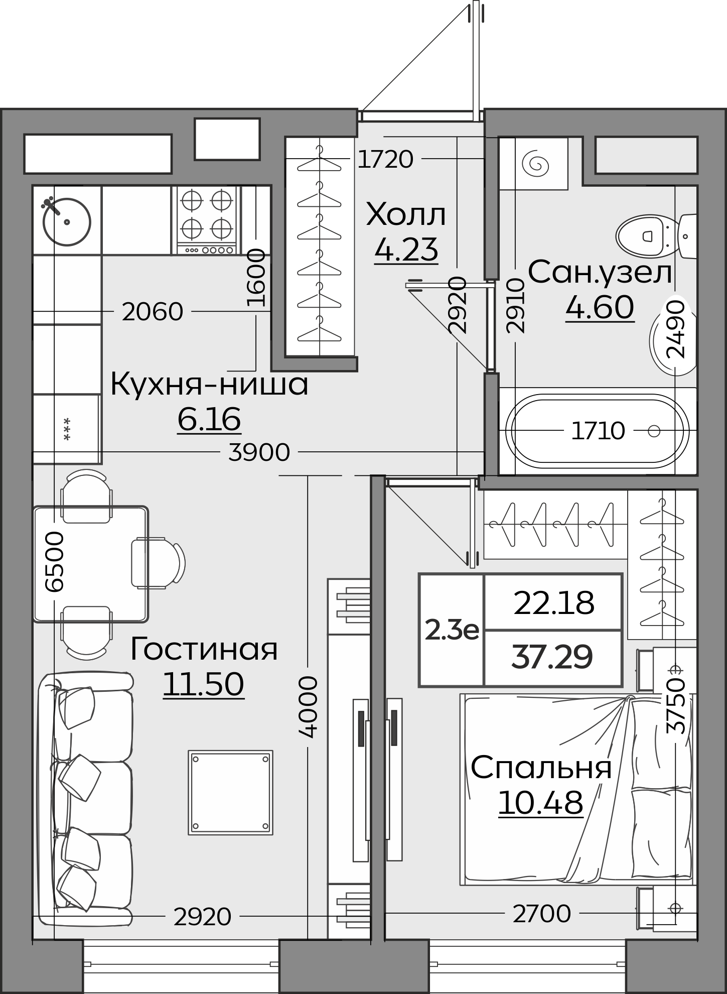 Планировка квартиры — новостройки Казани