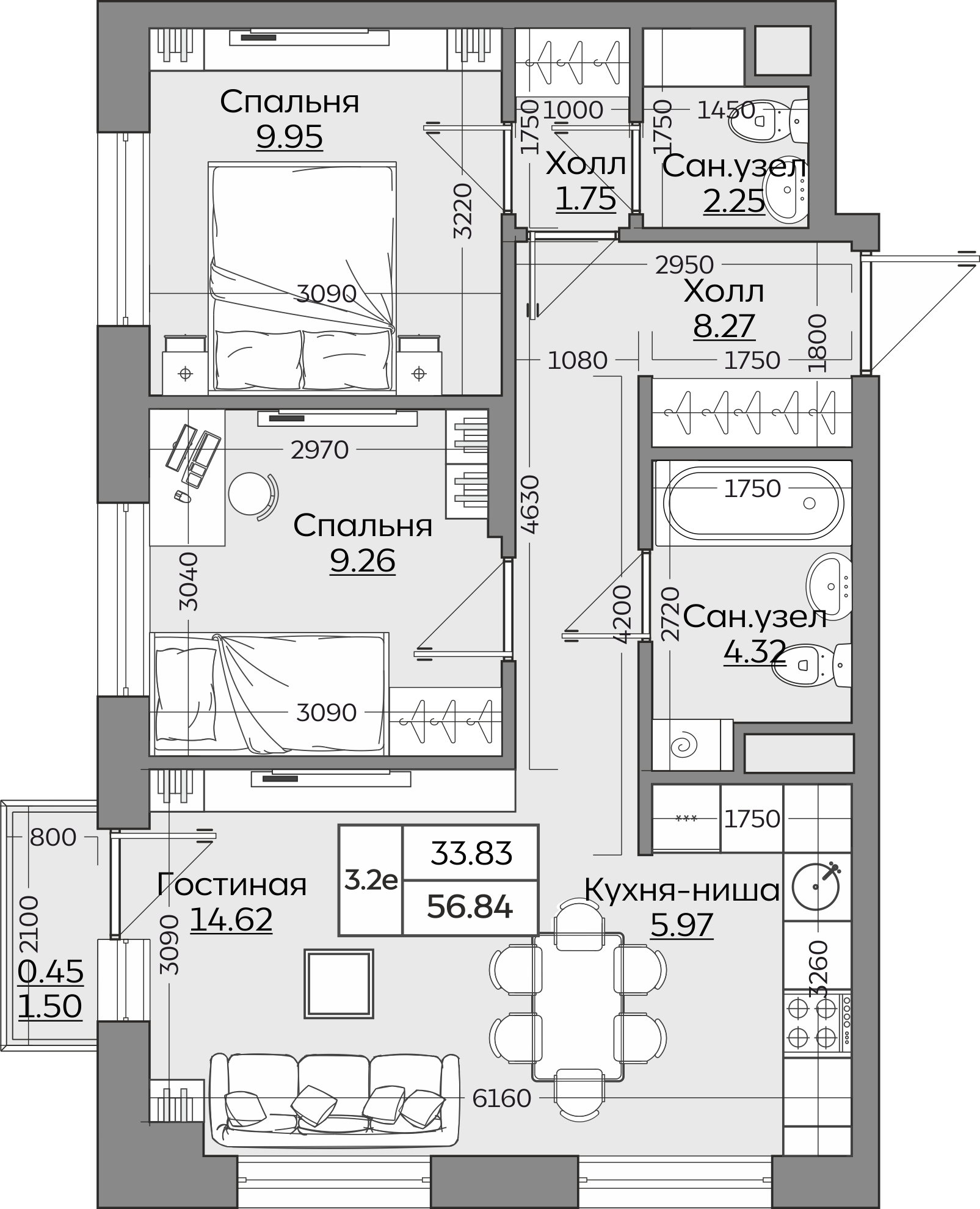 Планировка квартиры — новостройки Казани