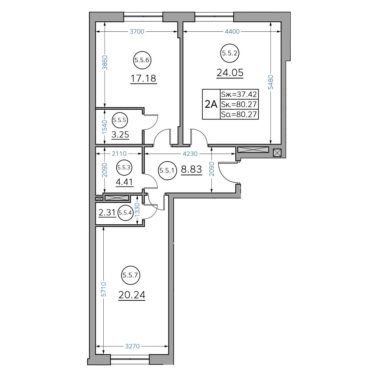 Планировка с размерами — квартиры в новостройках Казани