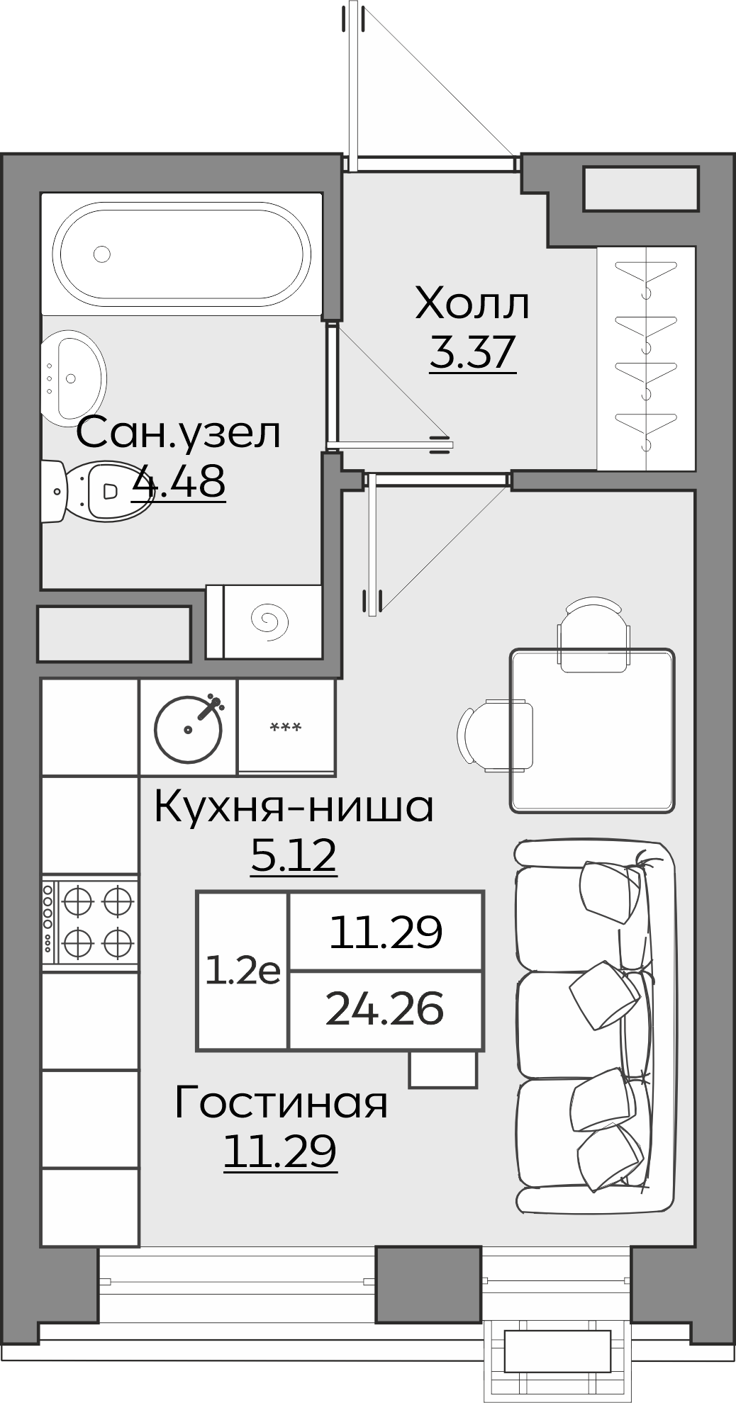 Планировка квартиры — новостройки Казани