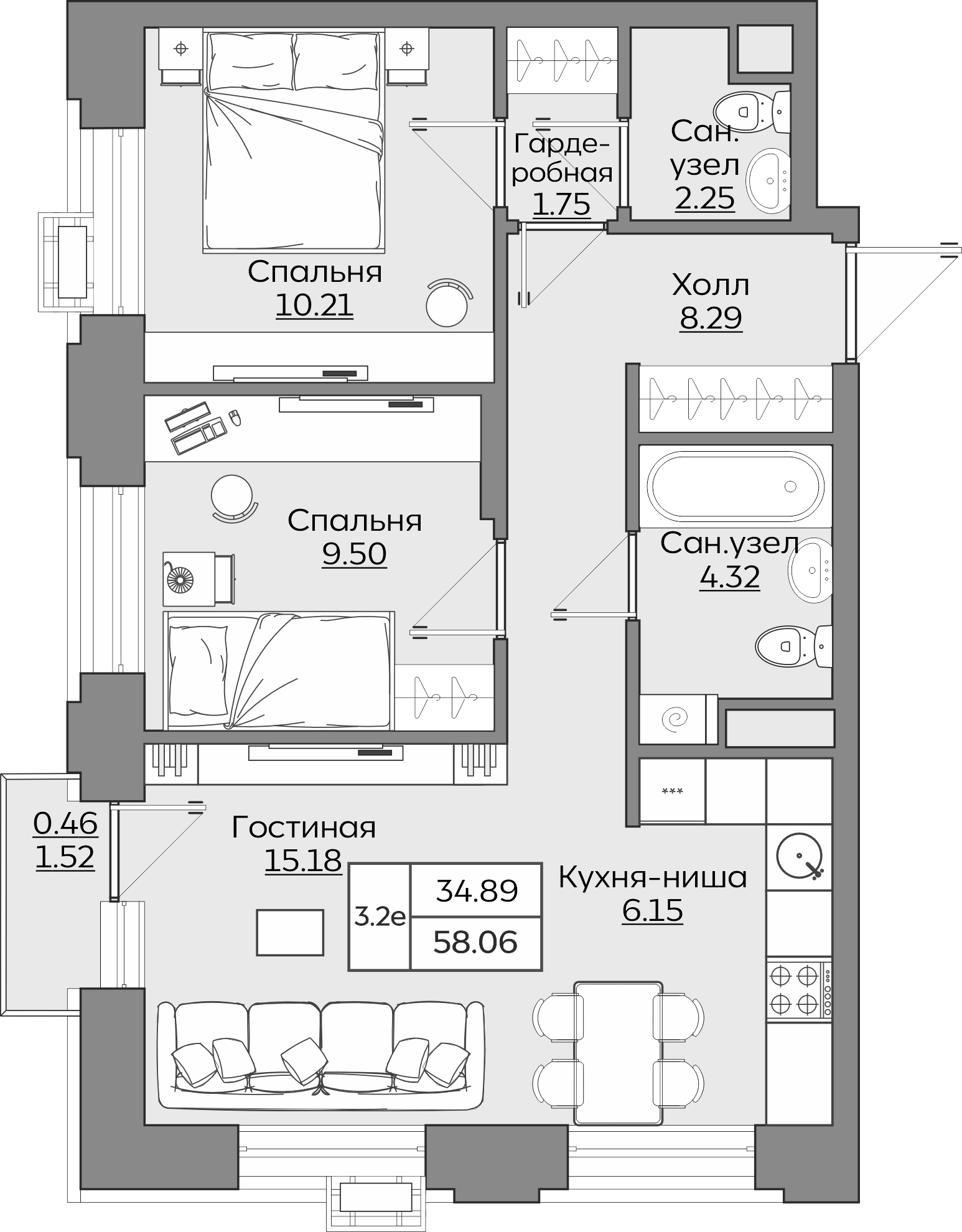Планировка квартиры — новостройки Казани