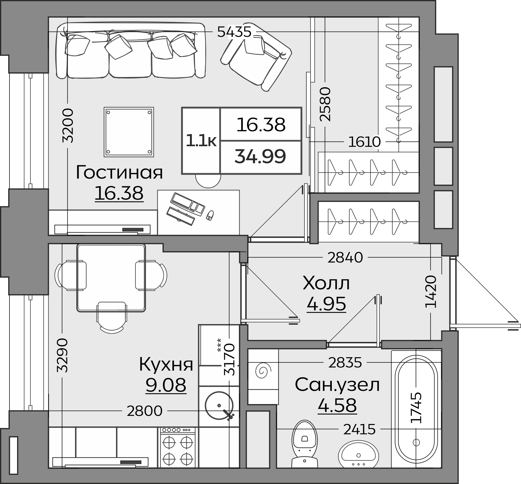 Планировка квартиры — новостройки Казани