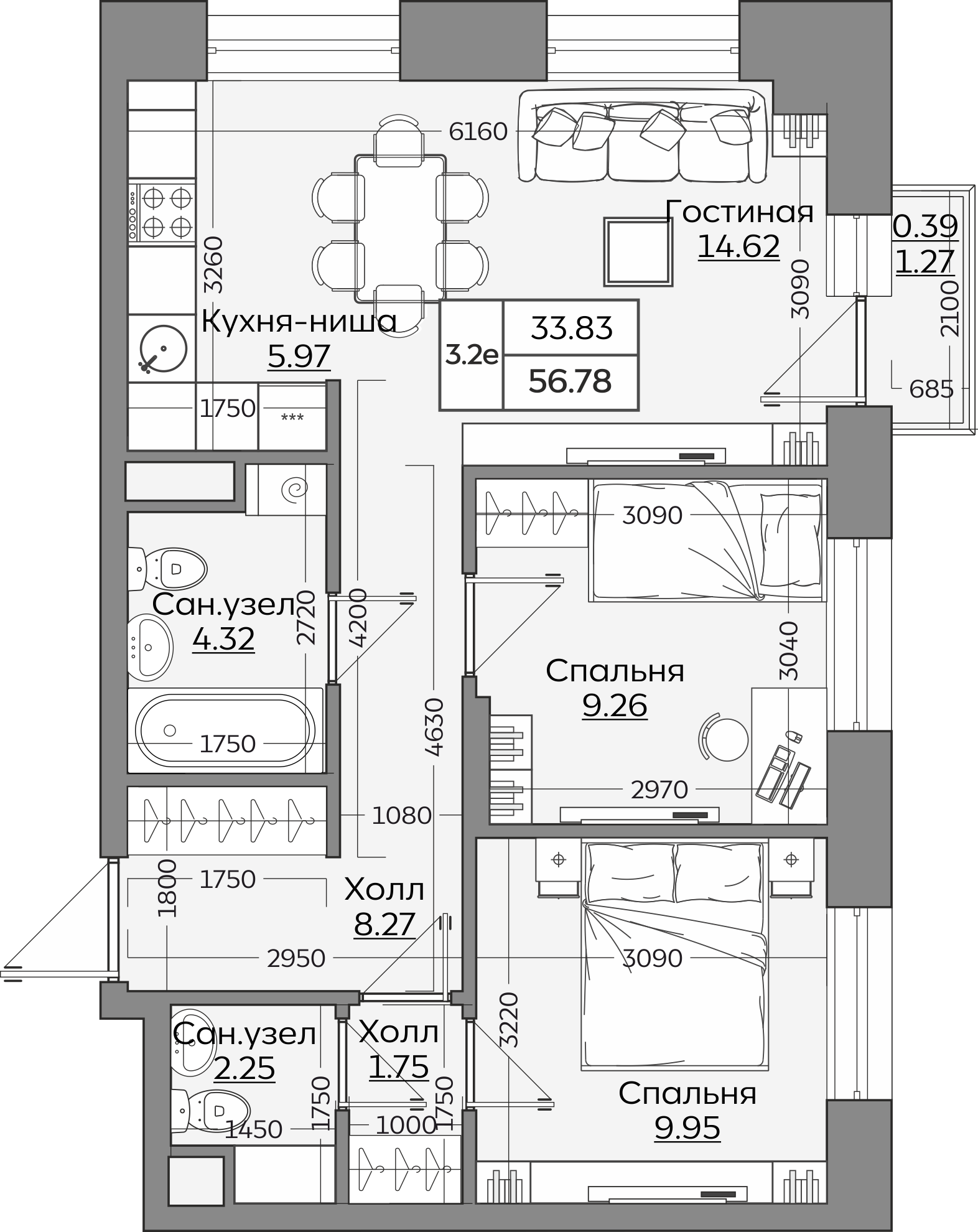 Планировка квартиры — новостройки Казани