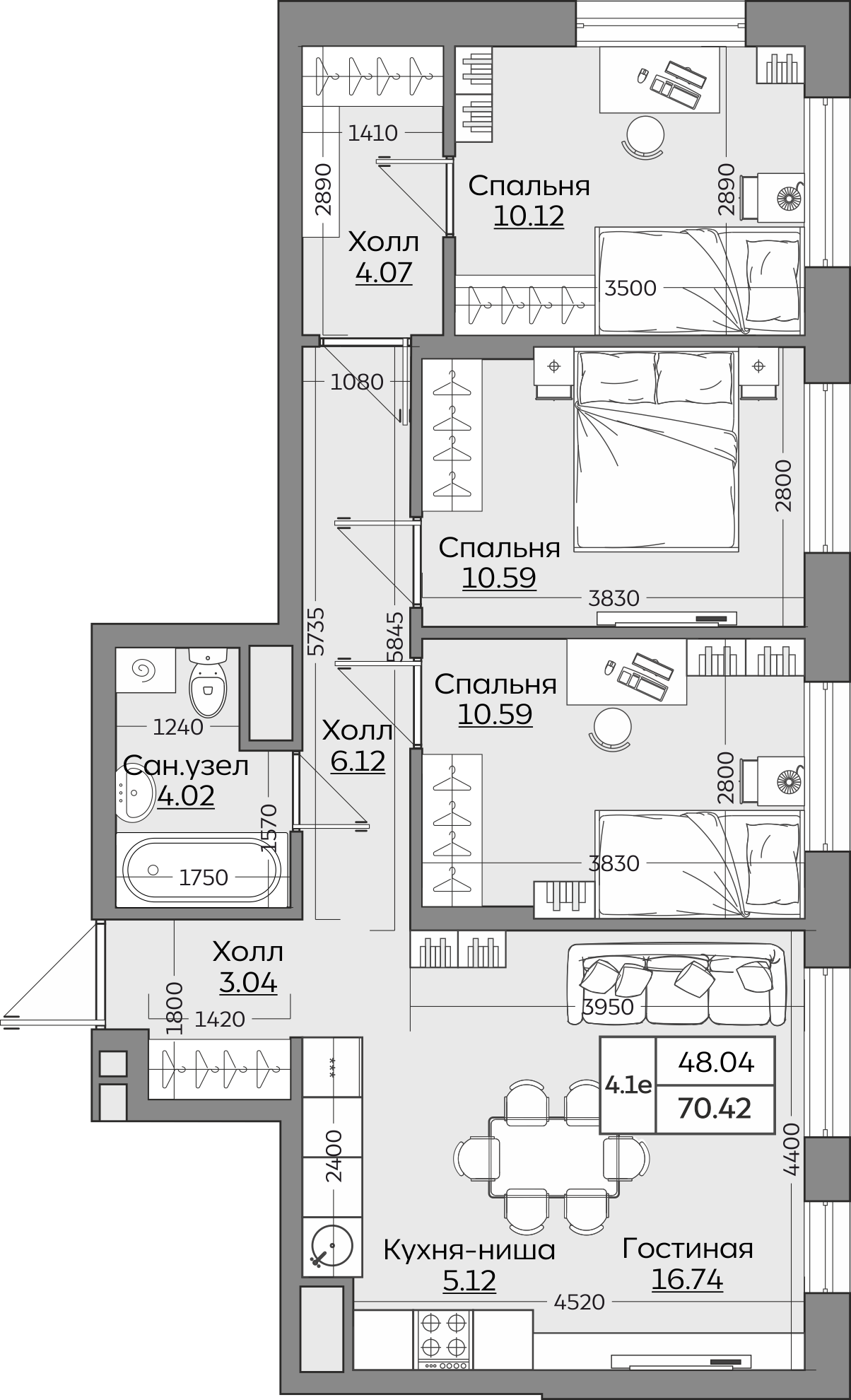 Планировка квартиры — новостройки Казани
