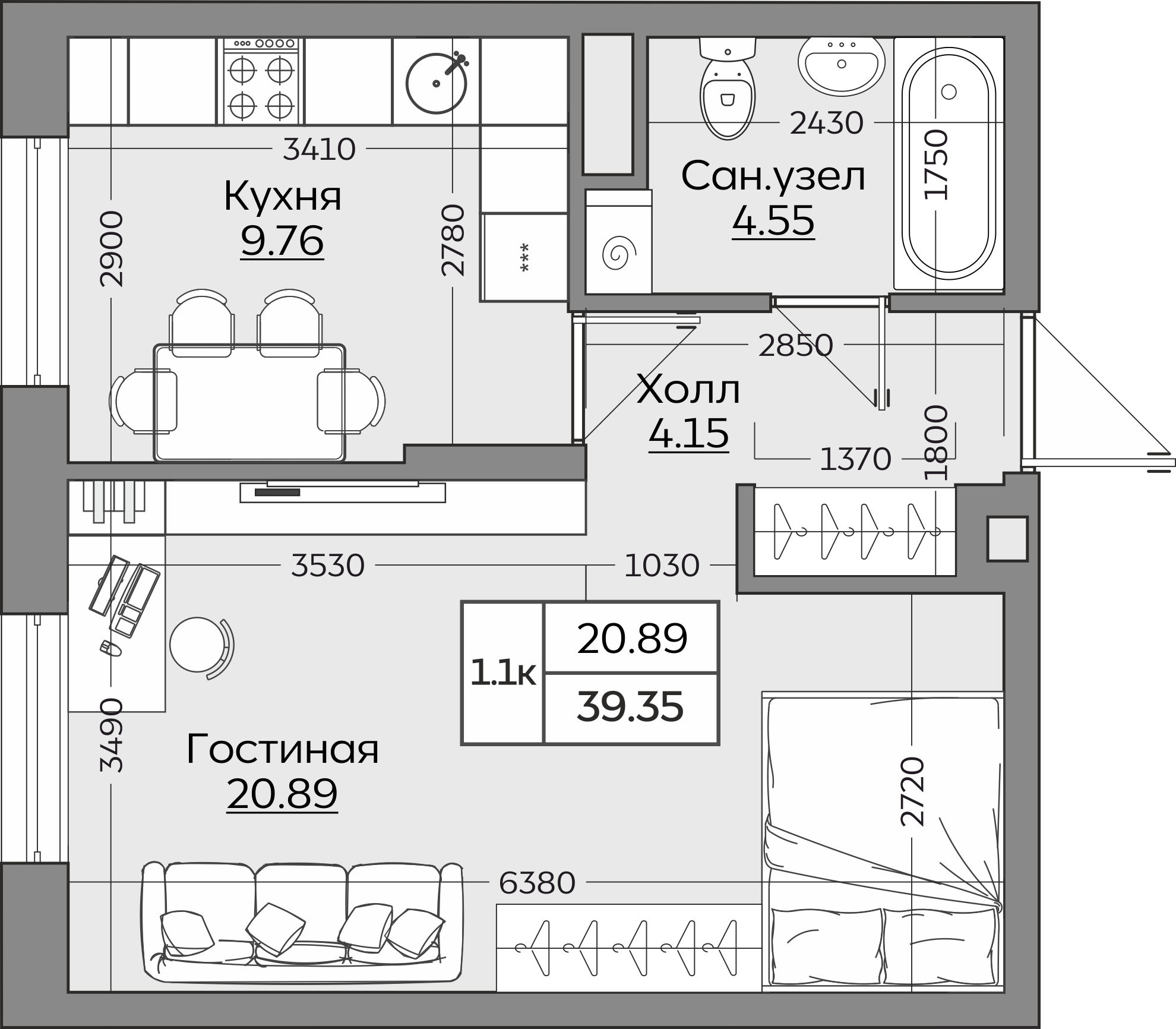 Планировка квартиры — новостройки Казани