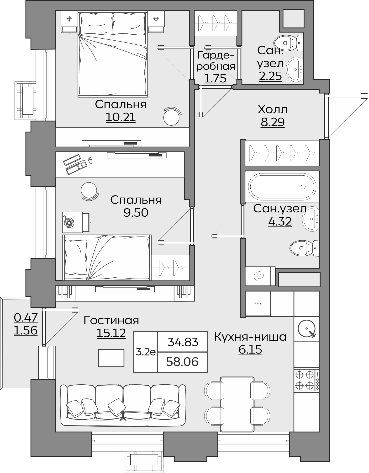 Планировка квартиры — новостройки Казани