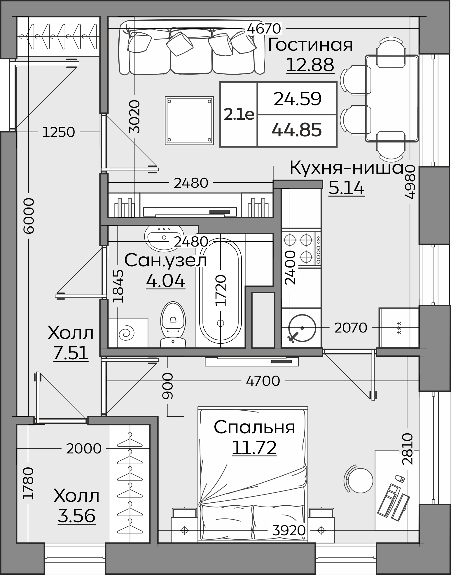 Планировка квартиры — новостройки Казани