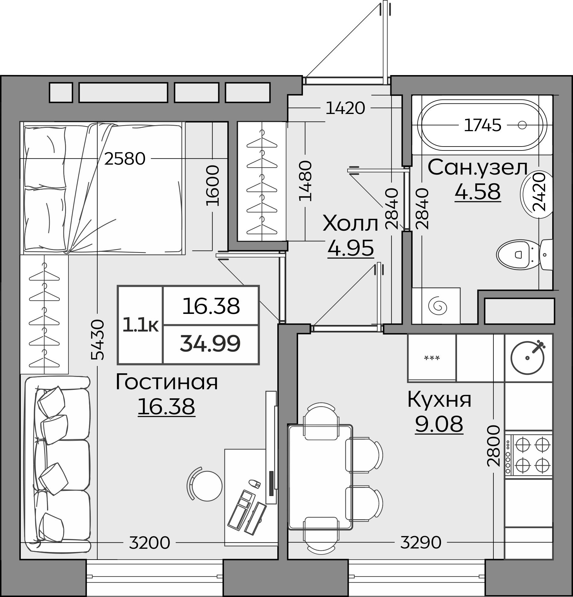 Планировка квартиры — новостройки Казани