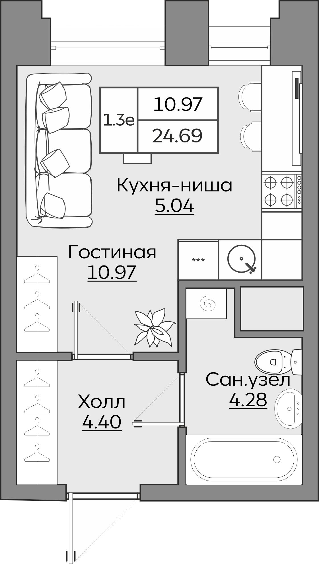 Планировка квартиры — новостройки Казани