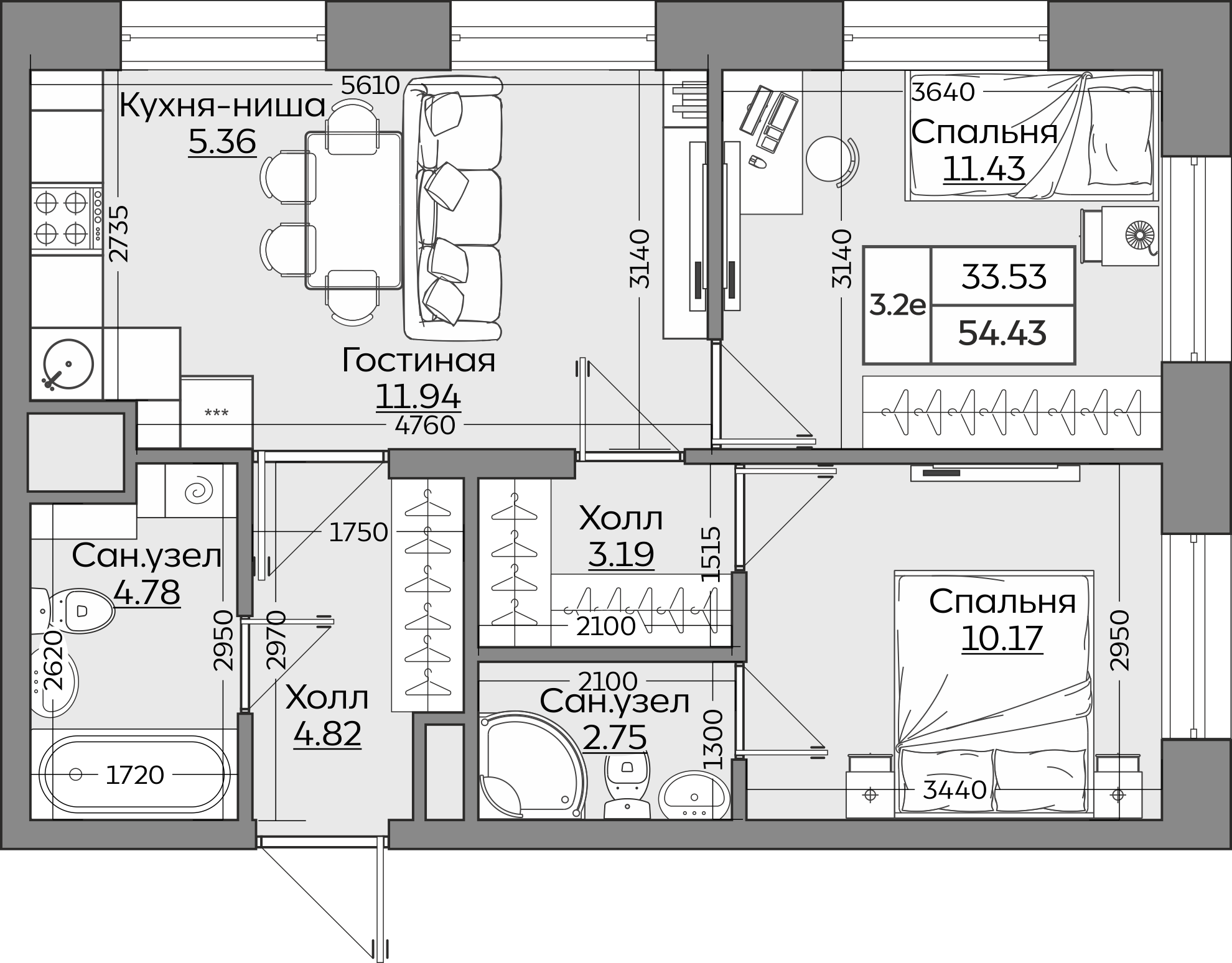Планировка квартиры — новостройки Казани