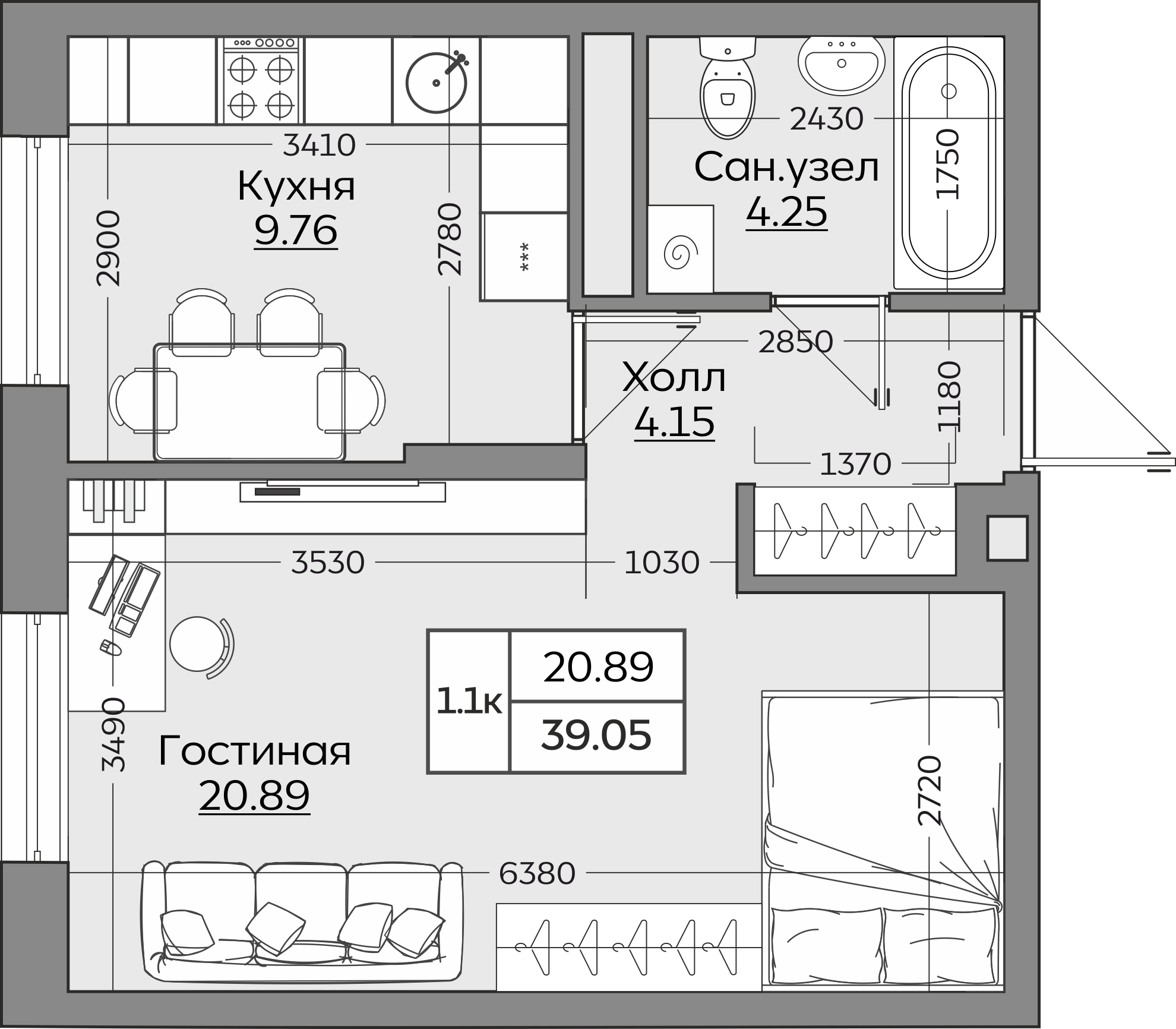 Планировка квартиры — новостройки Казани