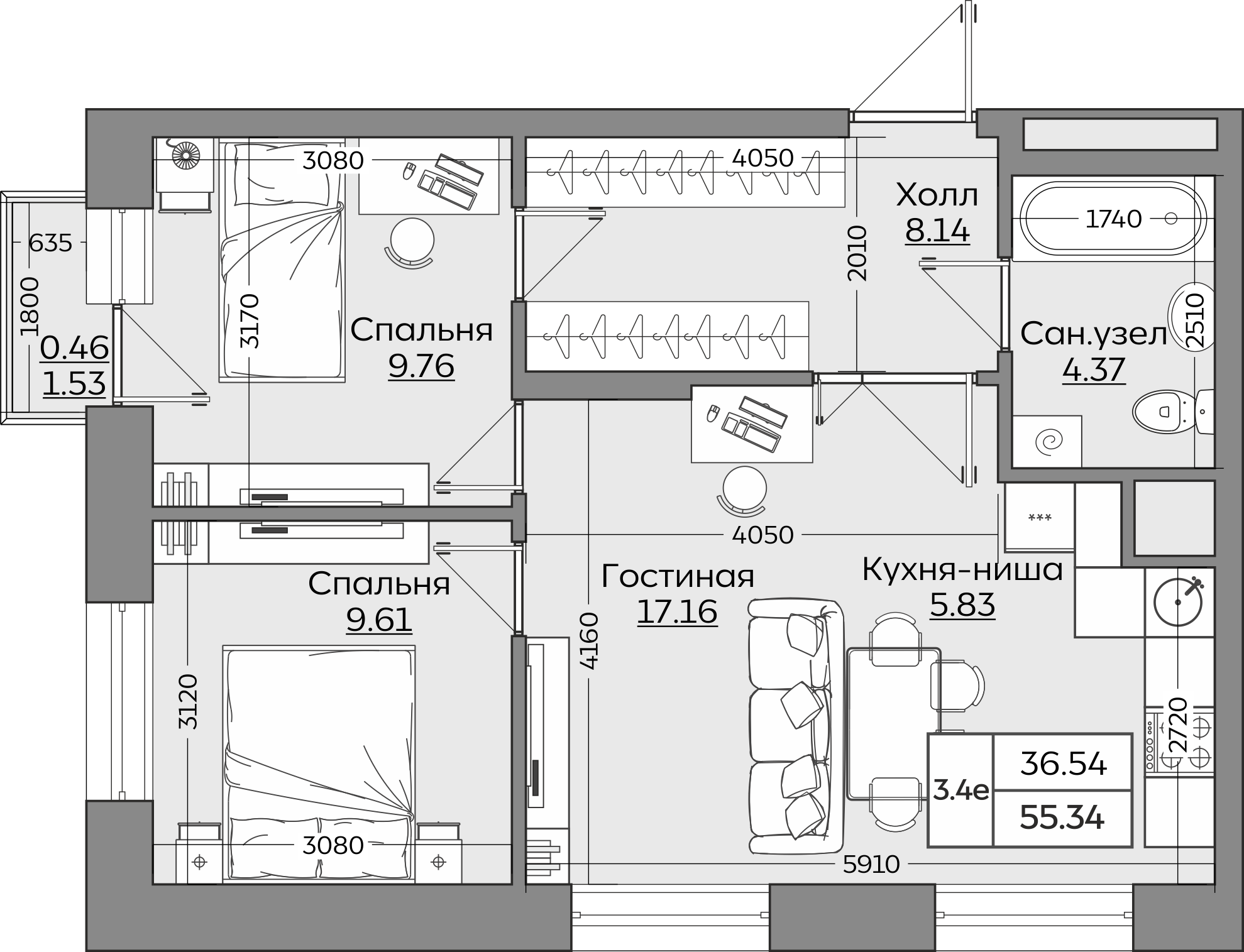 Планировка квартиры — новостройки Казани