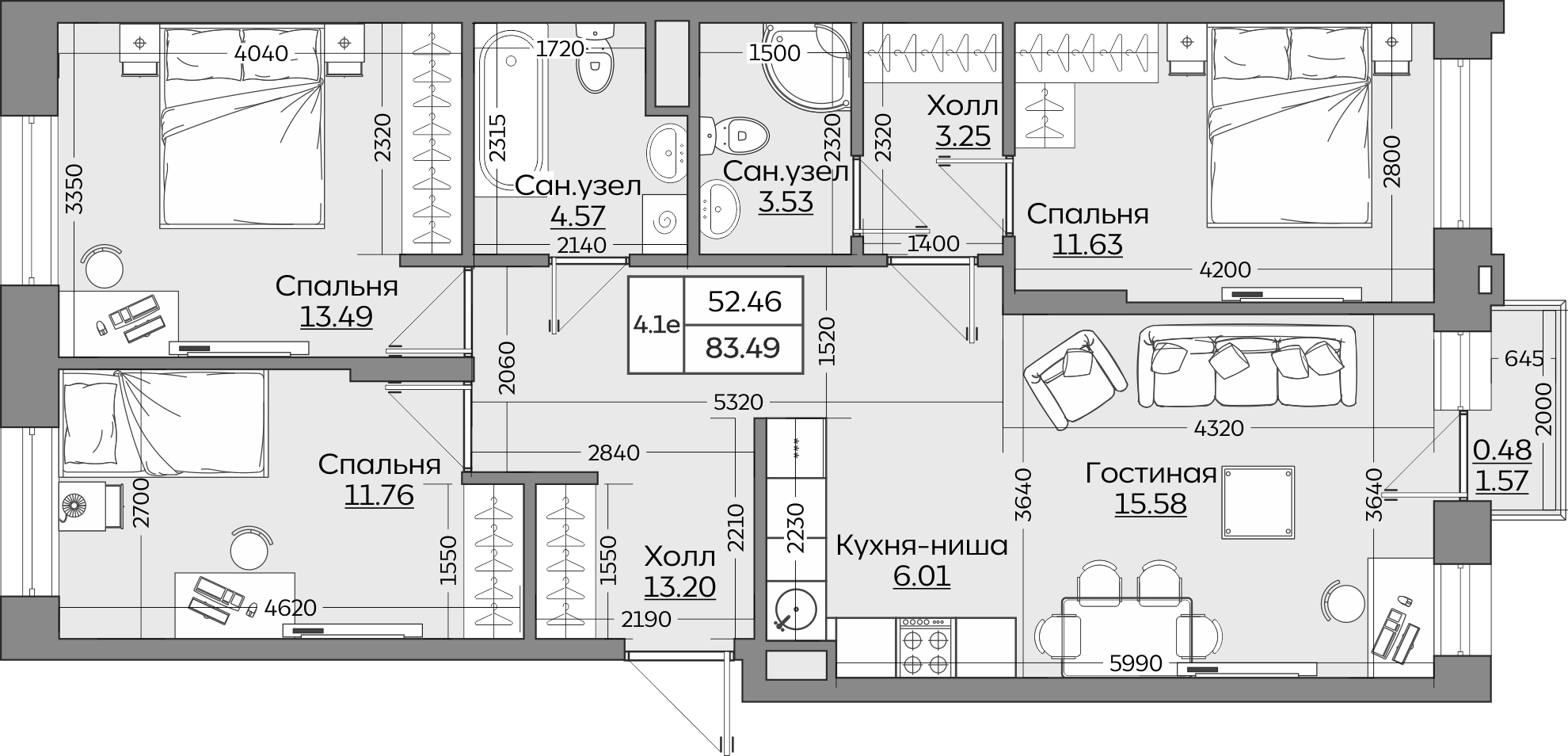 Планировка квартиры — новостройки Казани