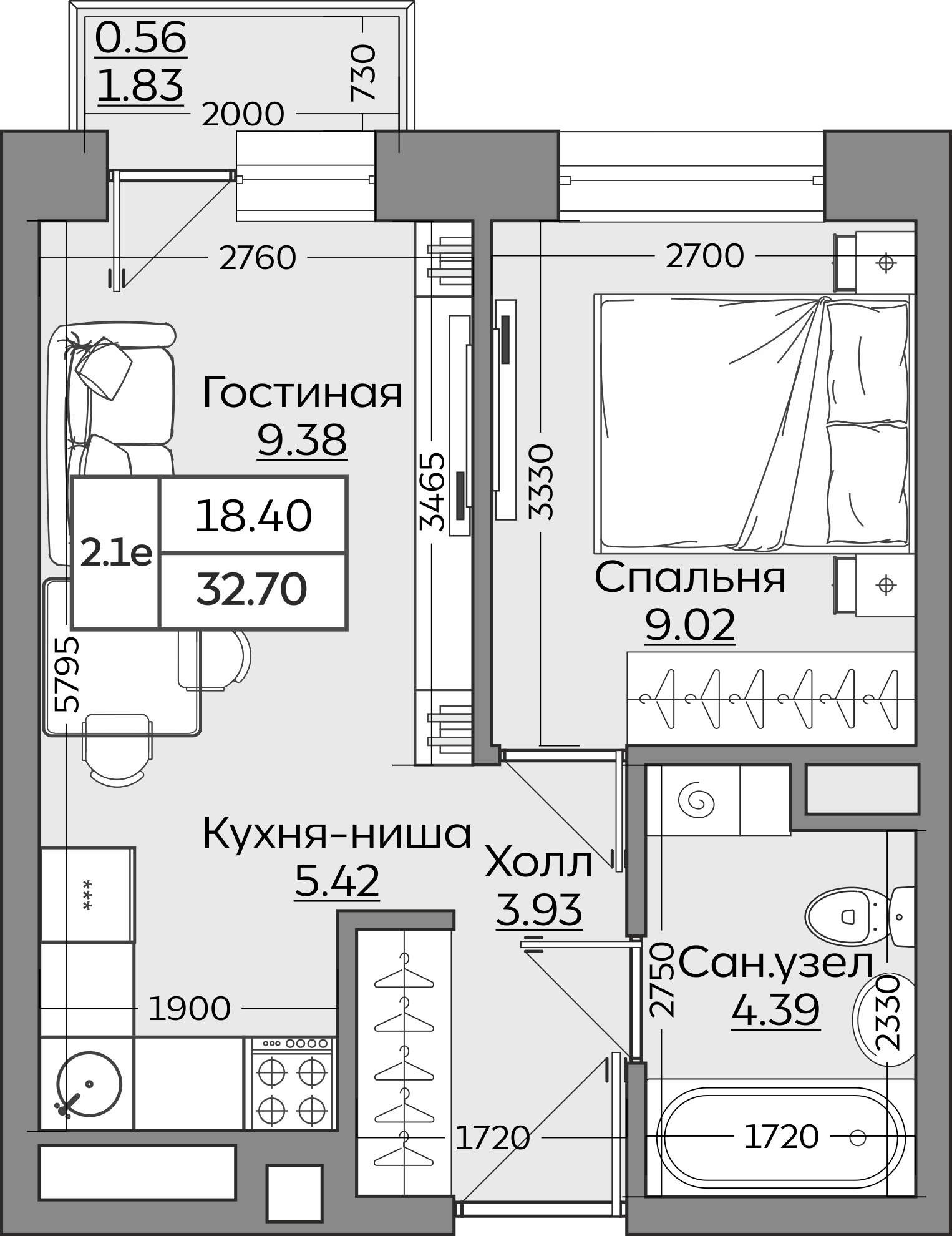 Планировка квартиры — новостройки Казани