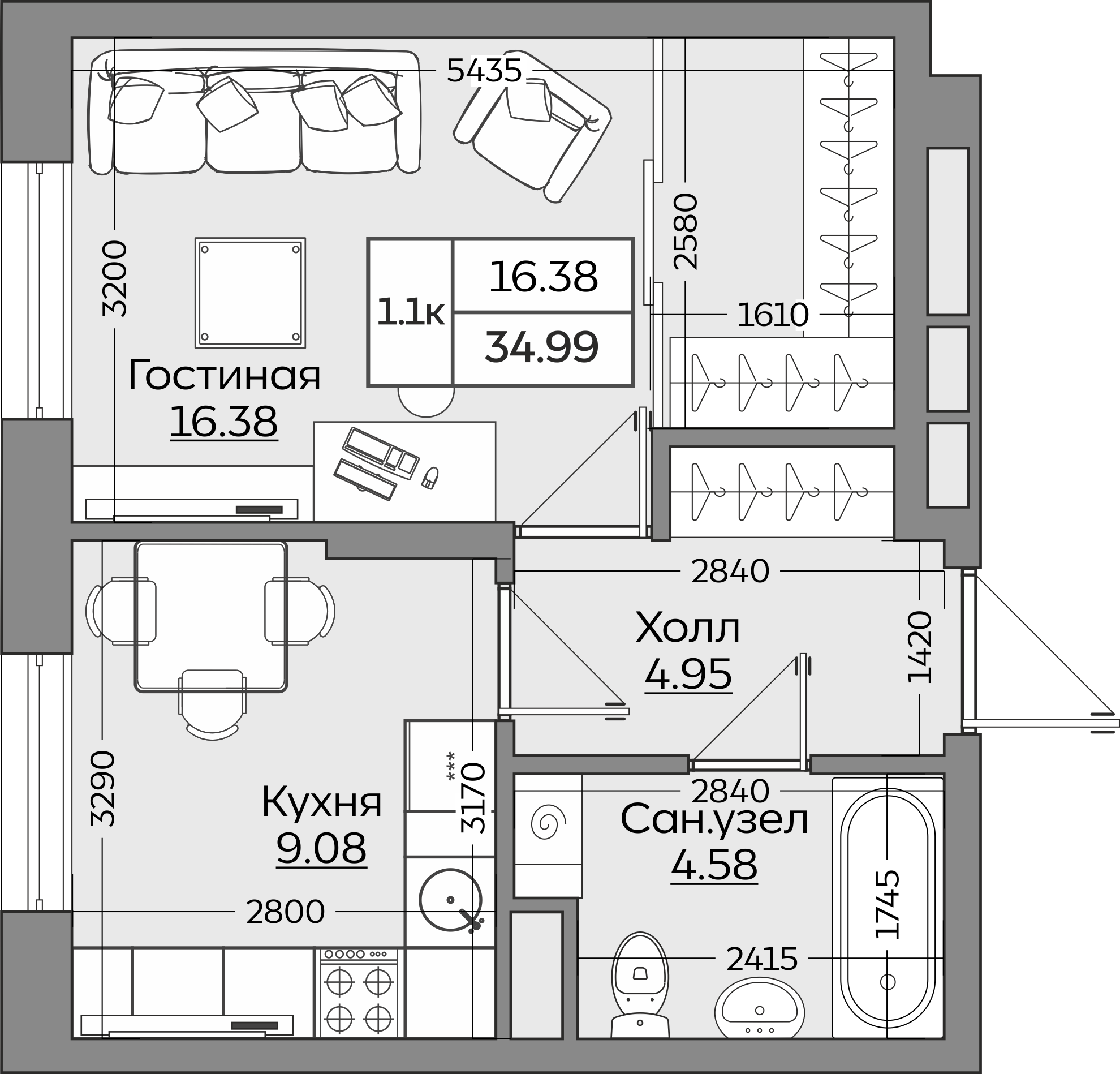 Планировка квартиры — новостройки Казани