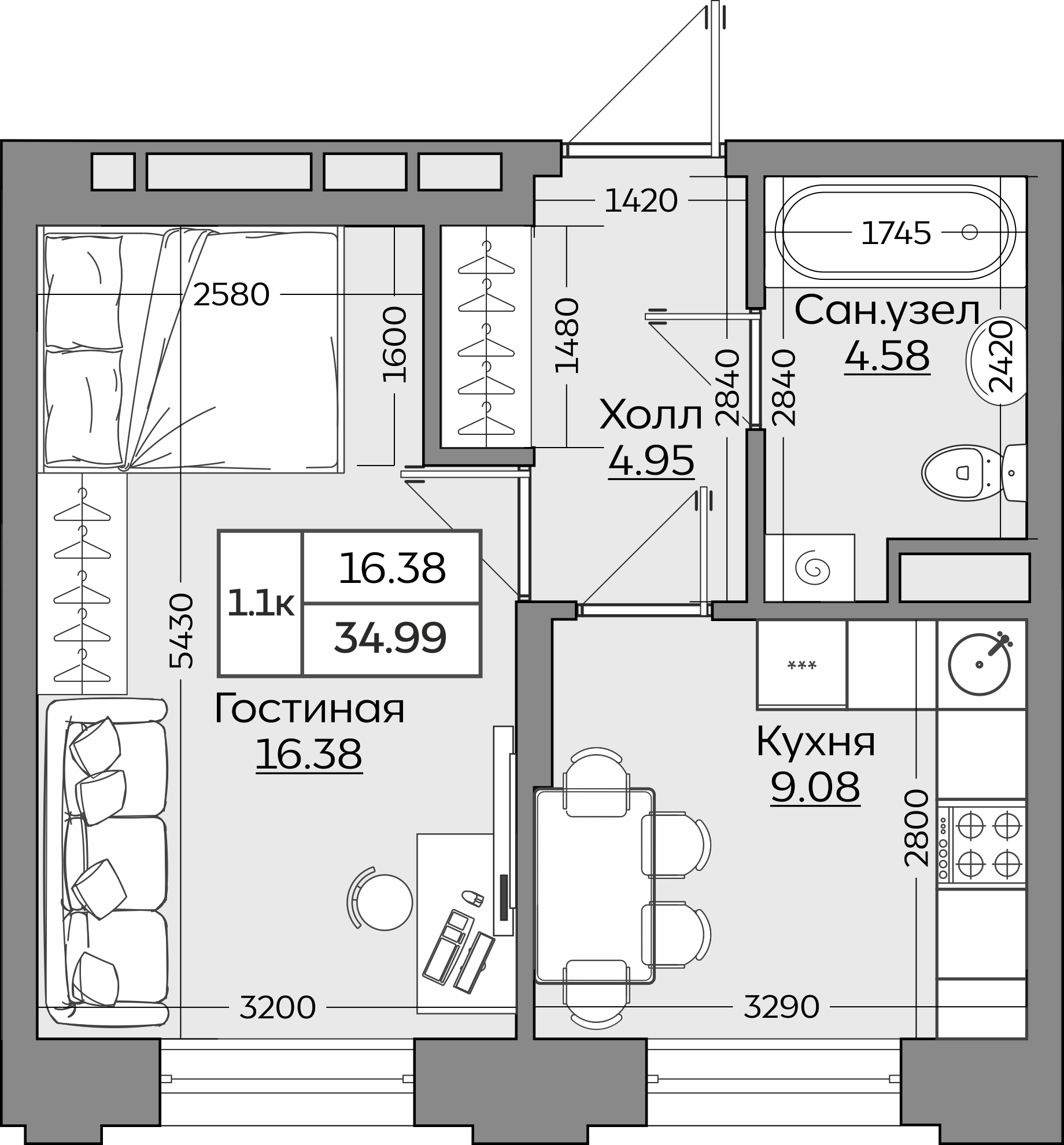 Планировка квартиры — новостройки Казани