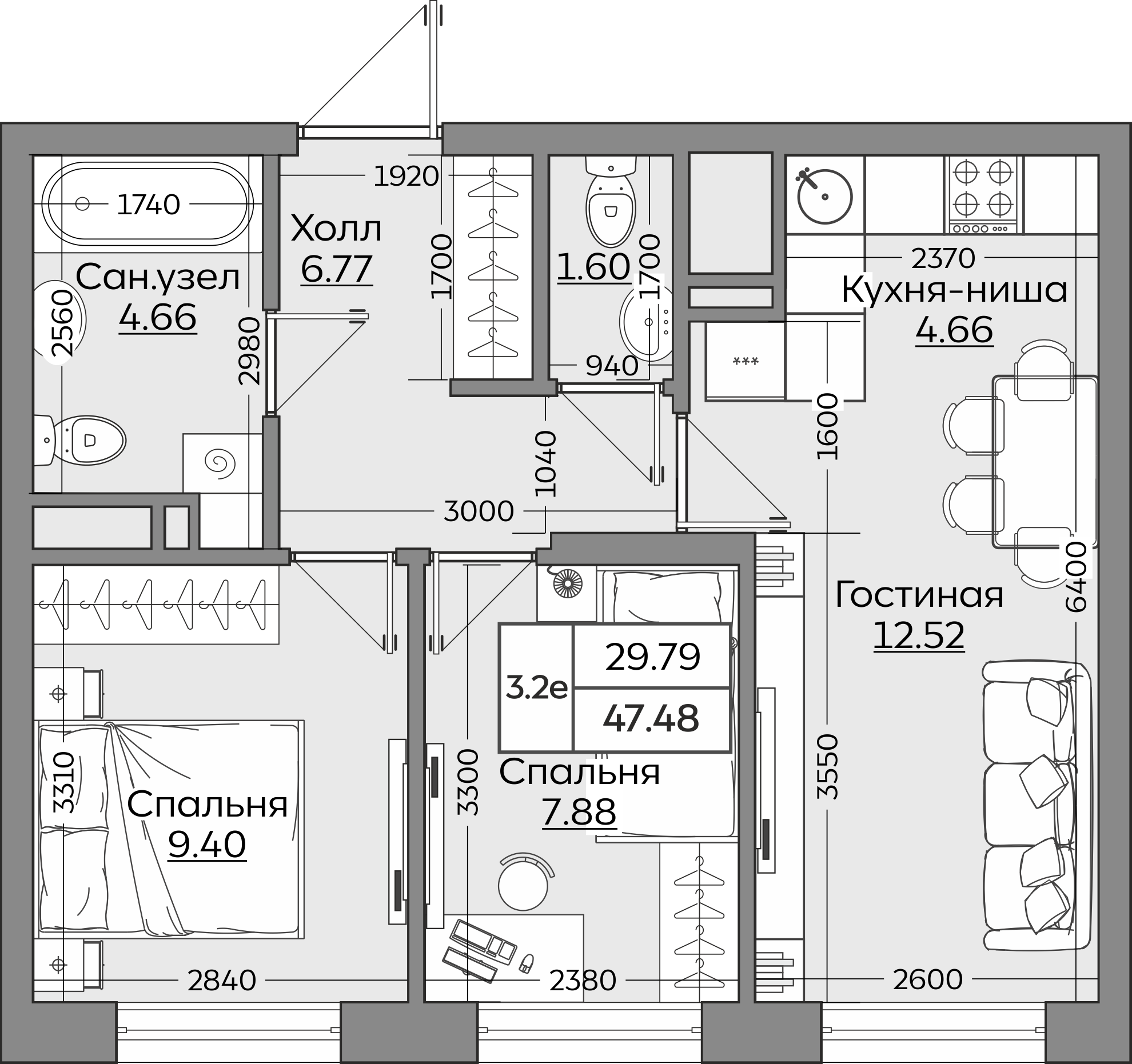 Планировка квартиры — новостройки Казани
