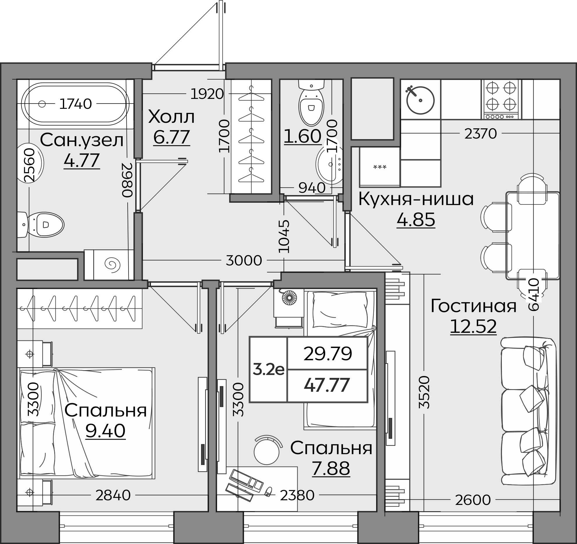 Планировка квартиры — новостройки Казани