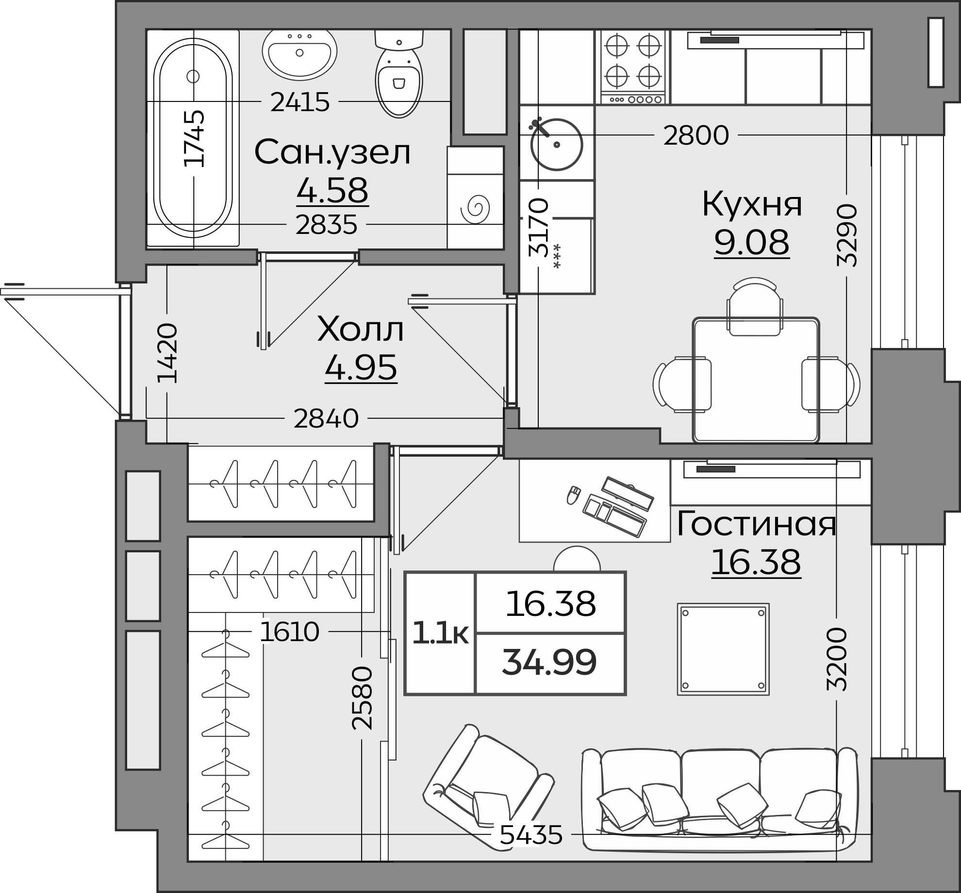 Планировка квартиры — новостройки Казани