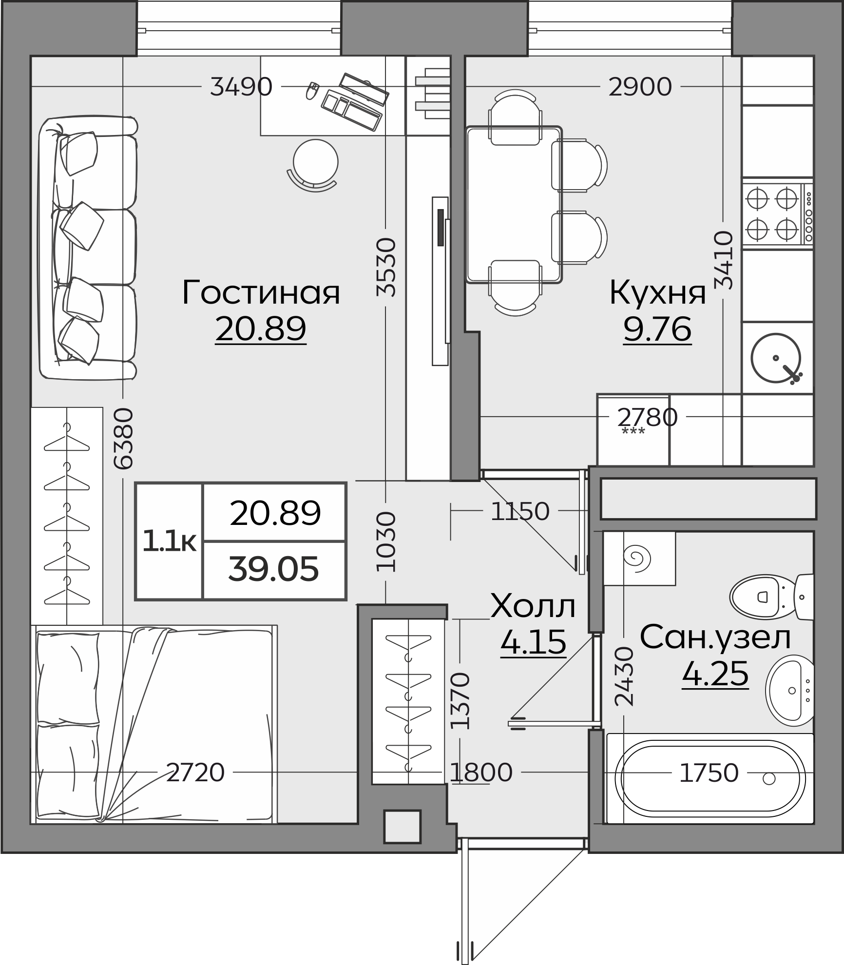 Планировка квартиры — новостройки Казани