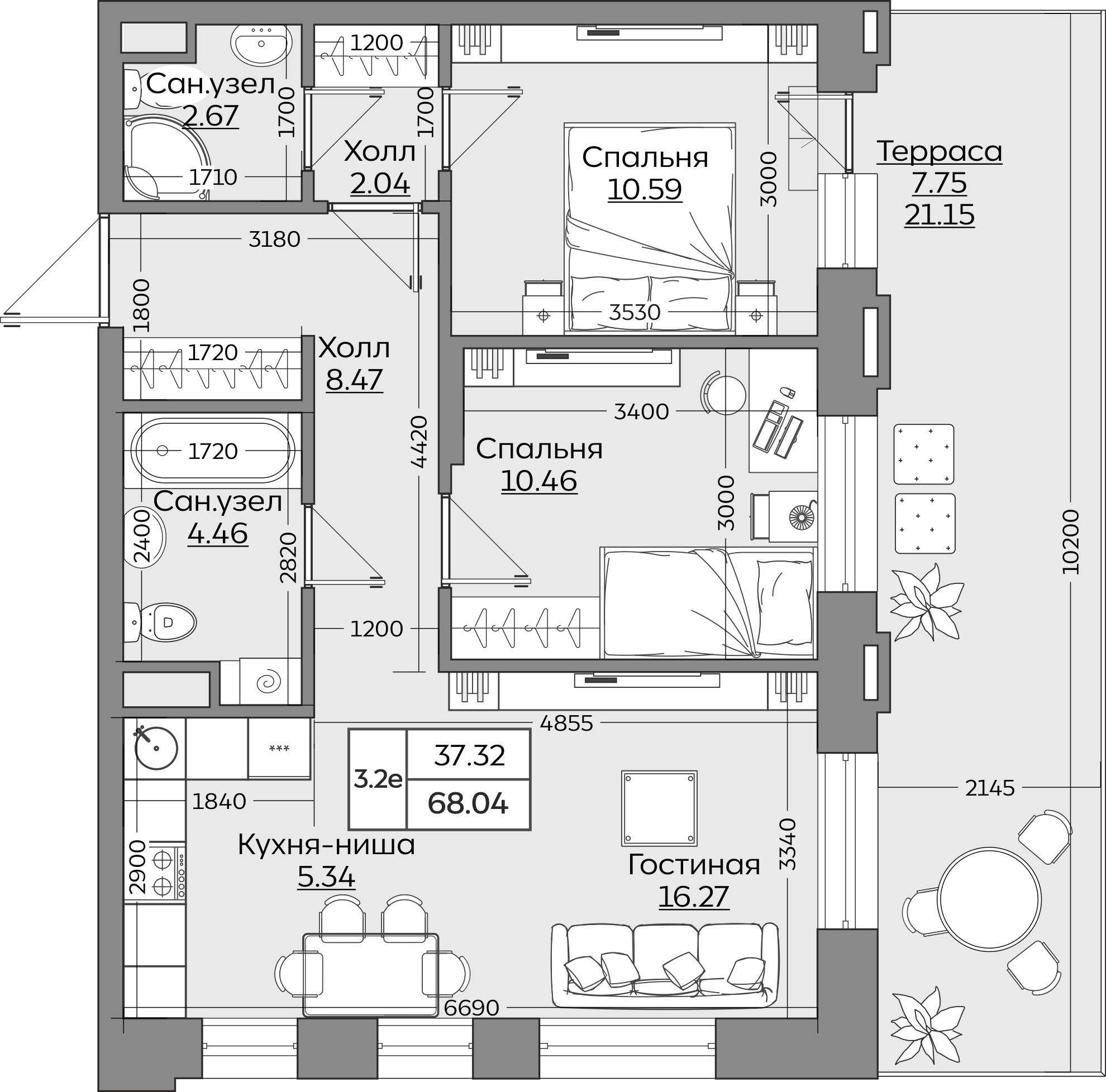 Планировка квартиры — новостройки Казани