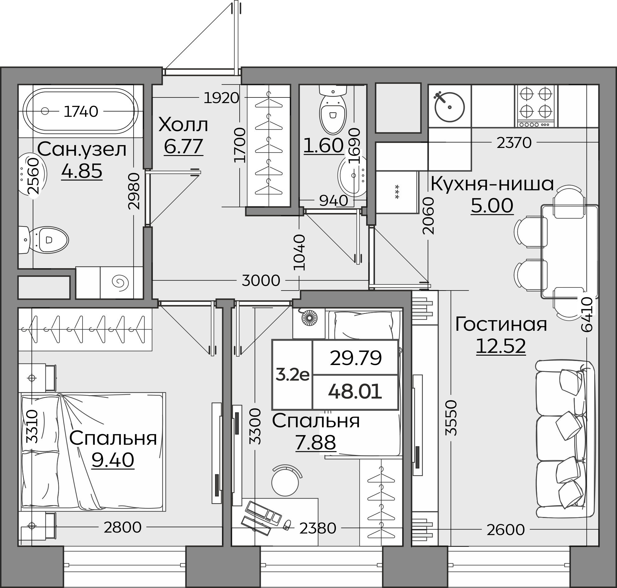 Планировка квартиры — новостройки Казани