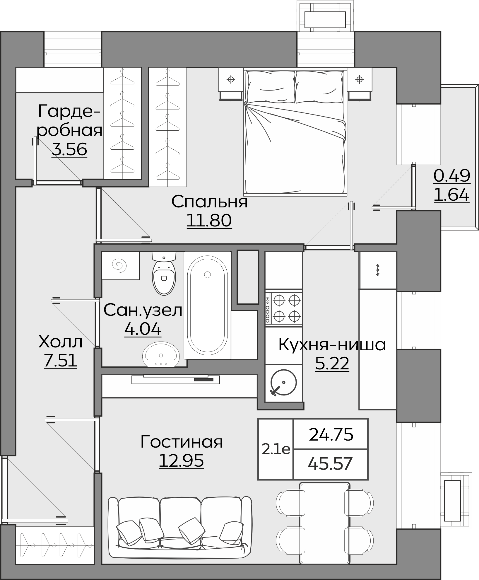 Планировка квартиры — новостройки Казани