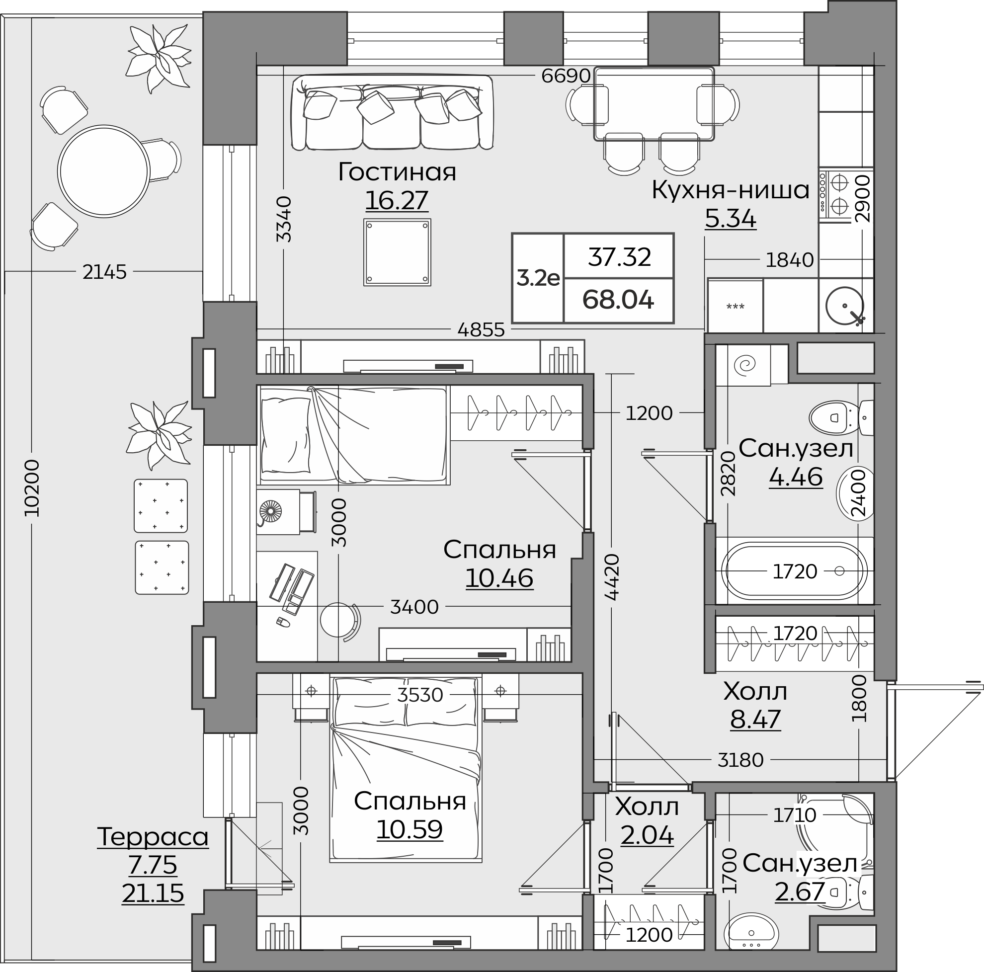 Планировка квартиры — новостройки Казани