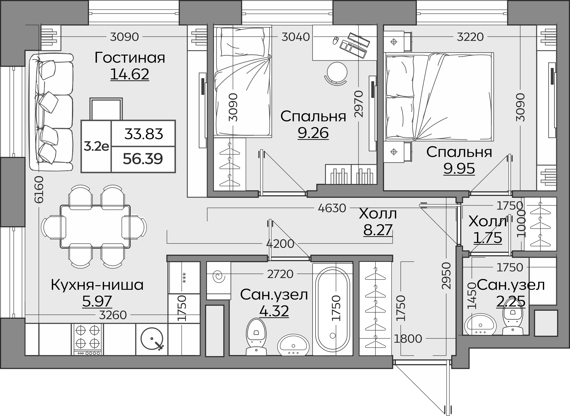 Планировка квартиры — новостройки Казани