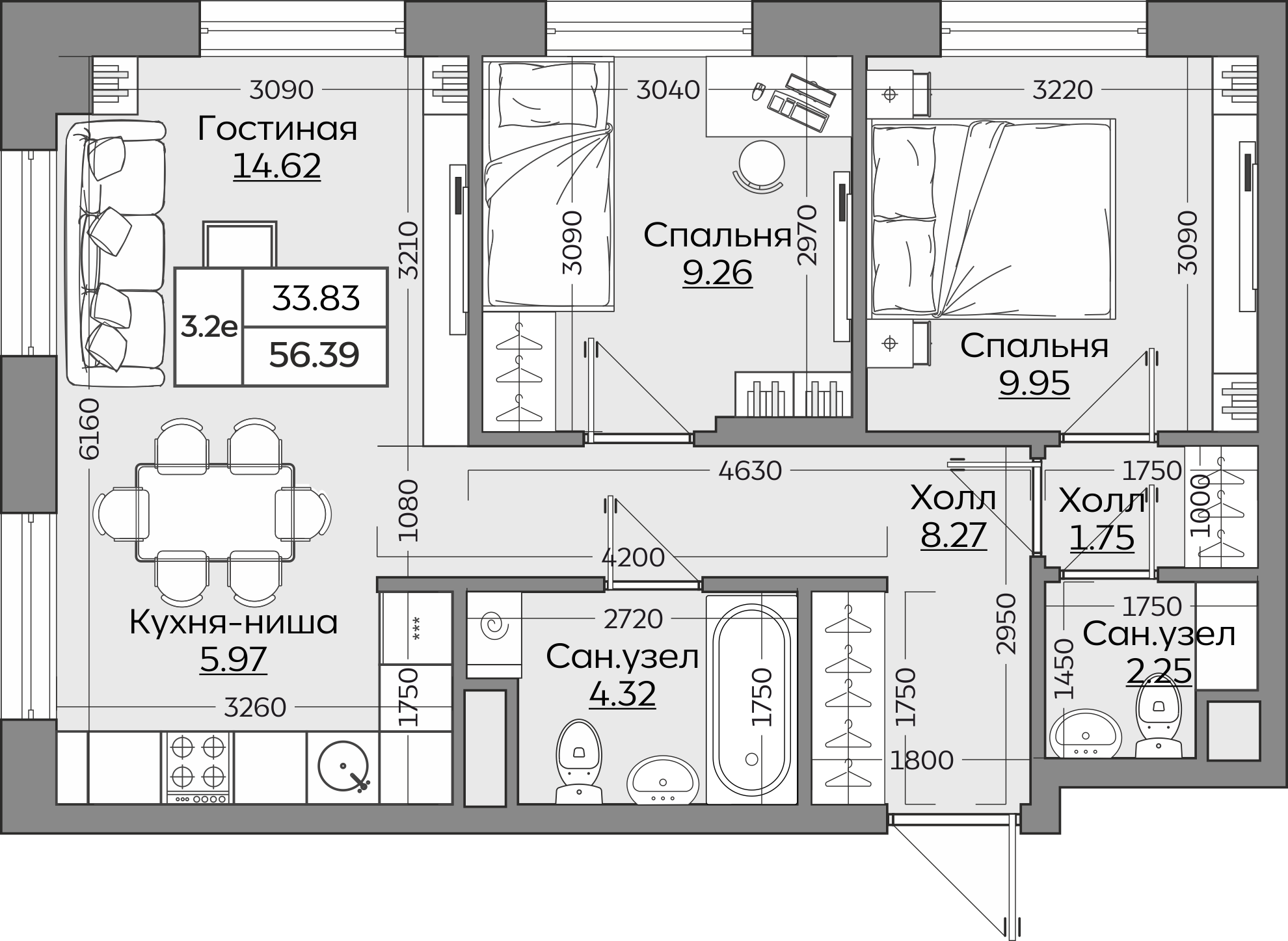 Планировка квартиры — новостройки Казани