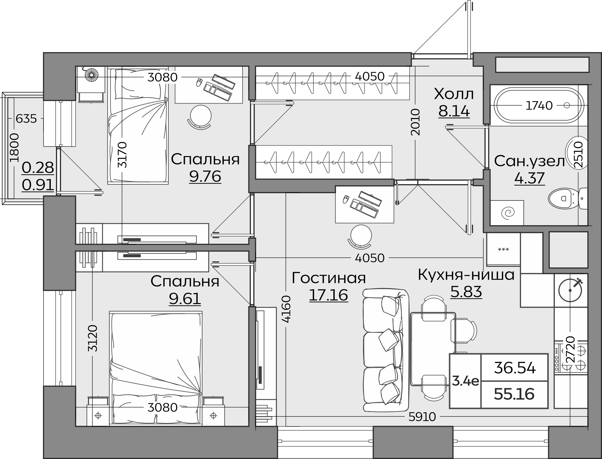 Планировка квартиры — новостройки Казани