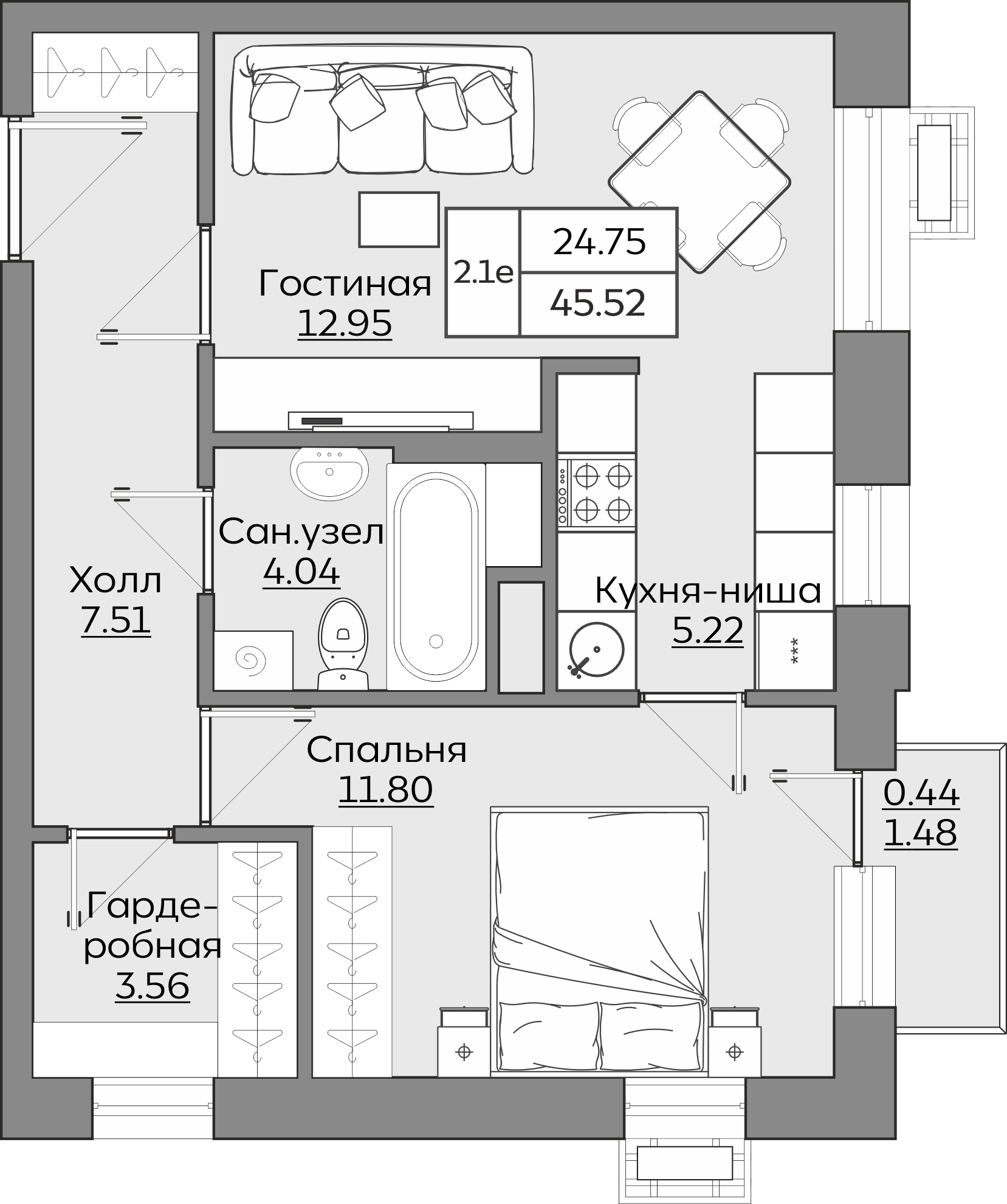 Планировка квартиры — новостройки Казани