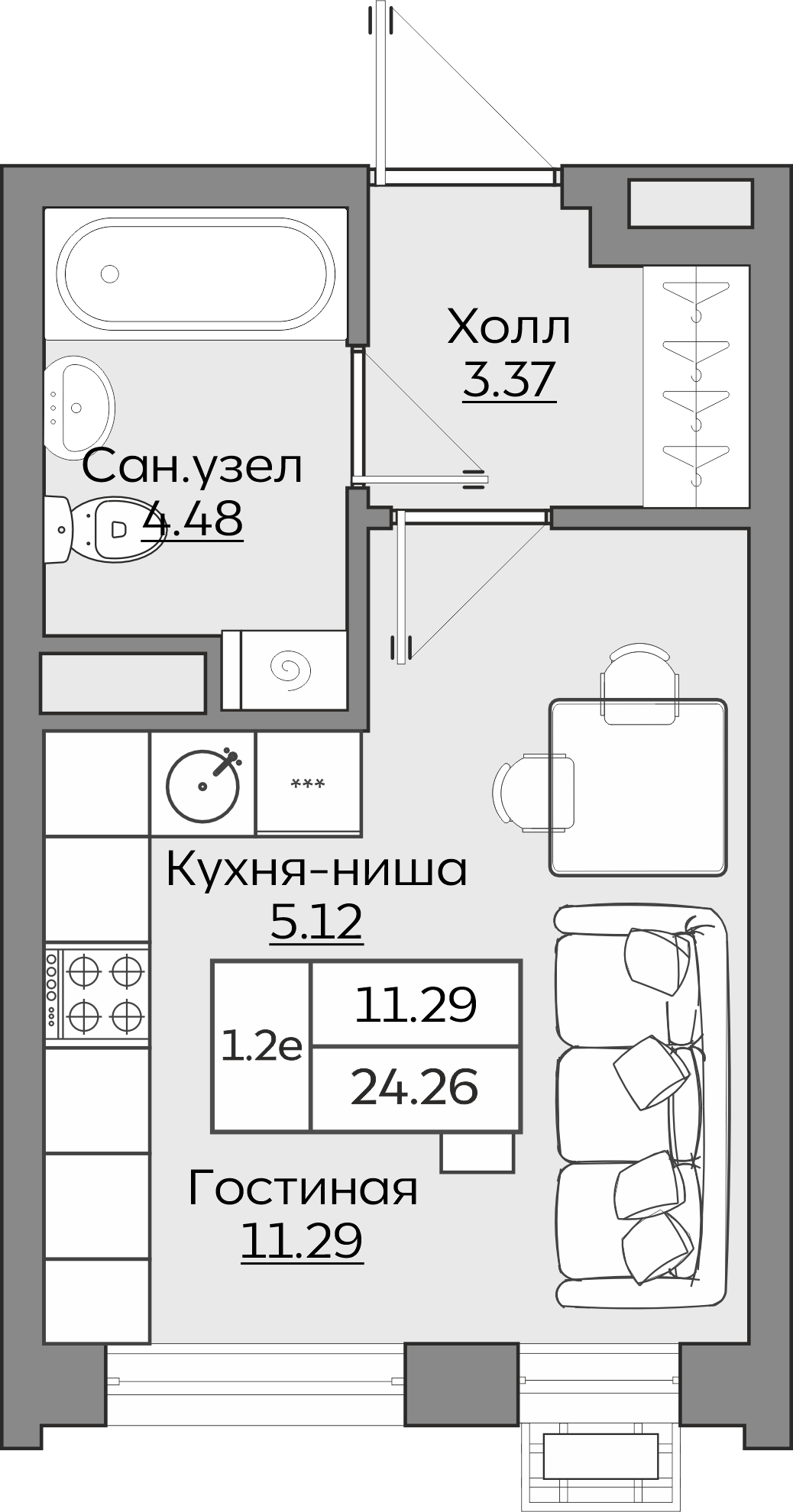 Планировка квартиры — новостройки Казани