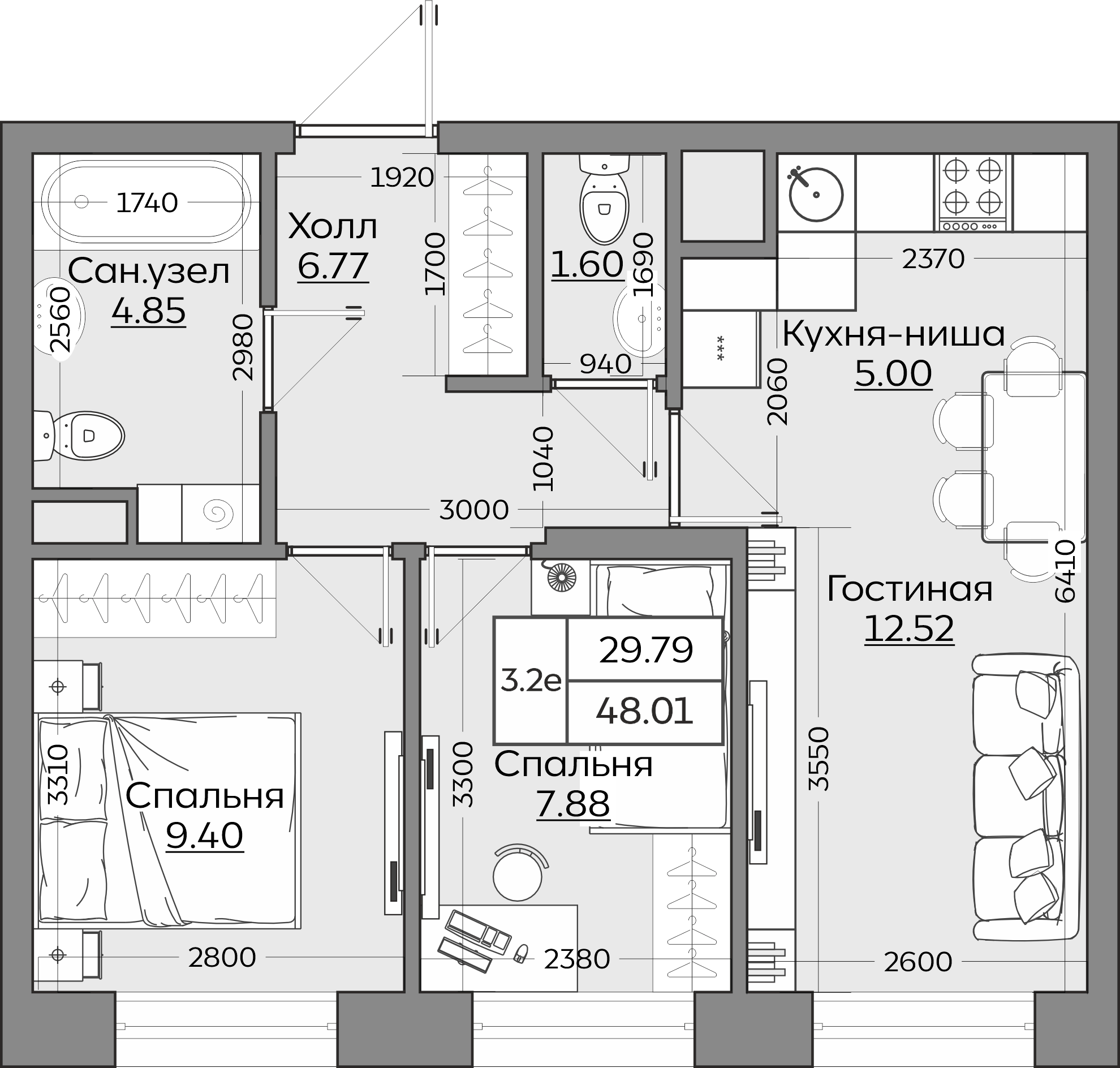 Планировка квартиры — новостройки Казани