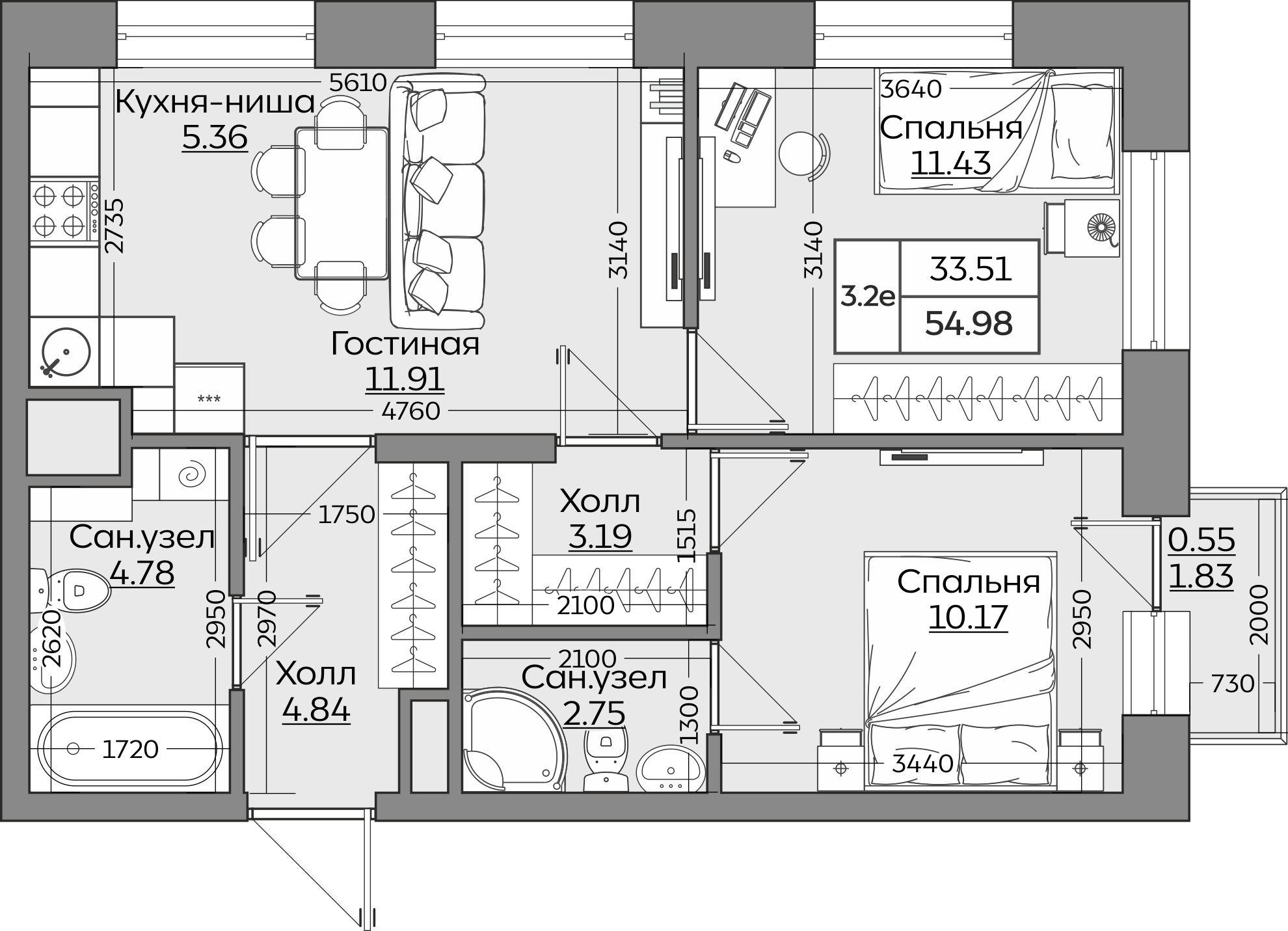 Планировка квартиры — новостройки Казани