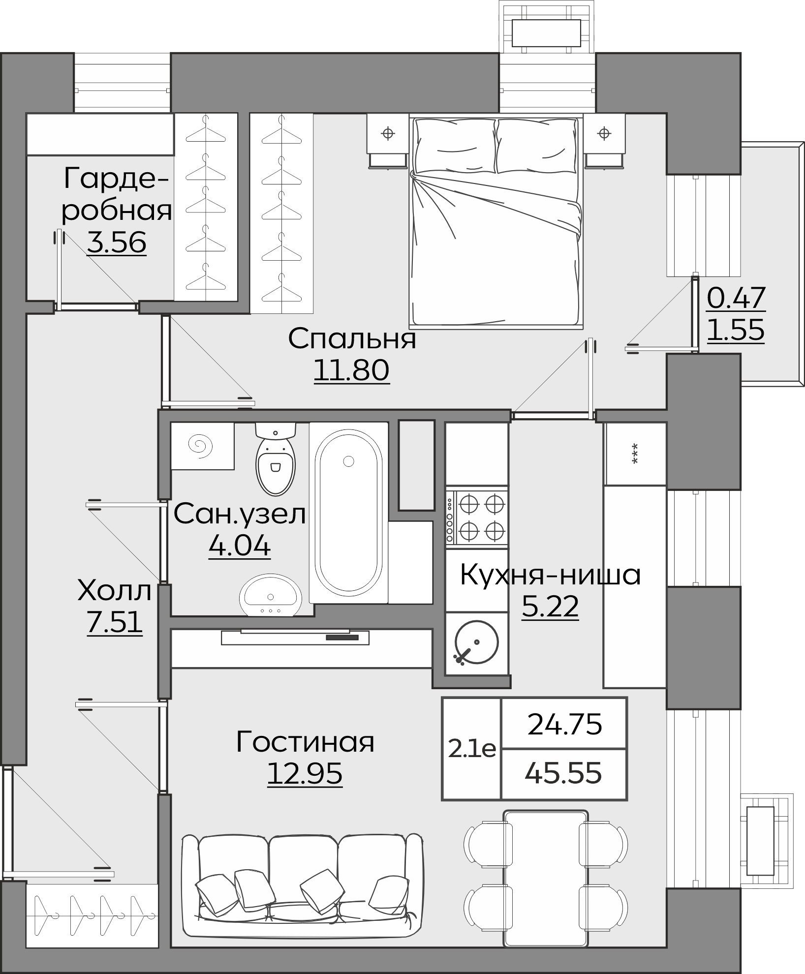Планировка квартиры — новостройки Казани
